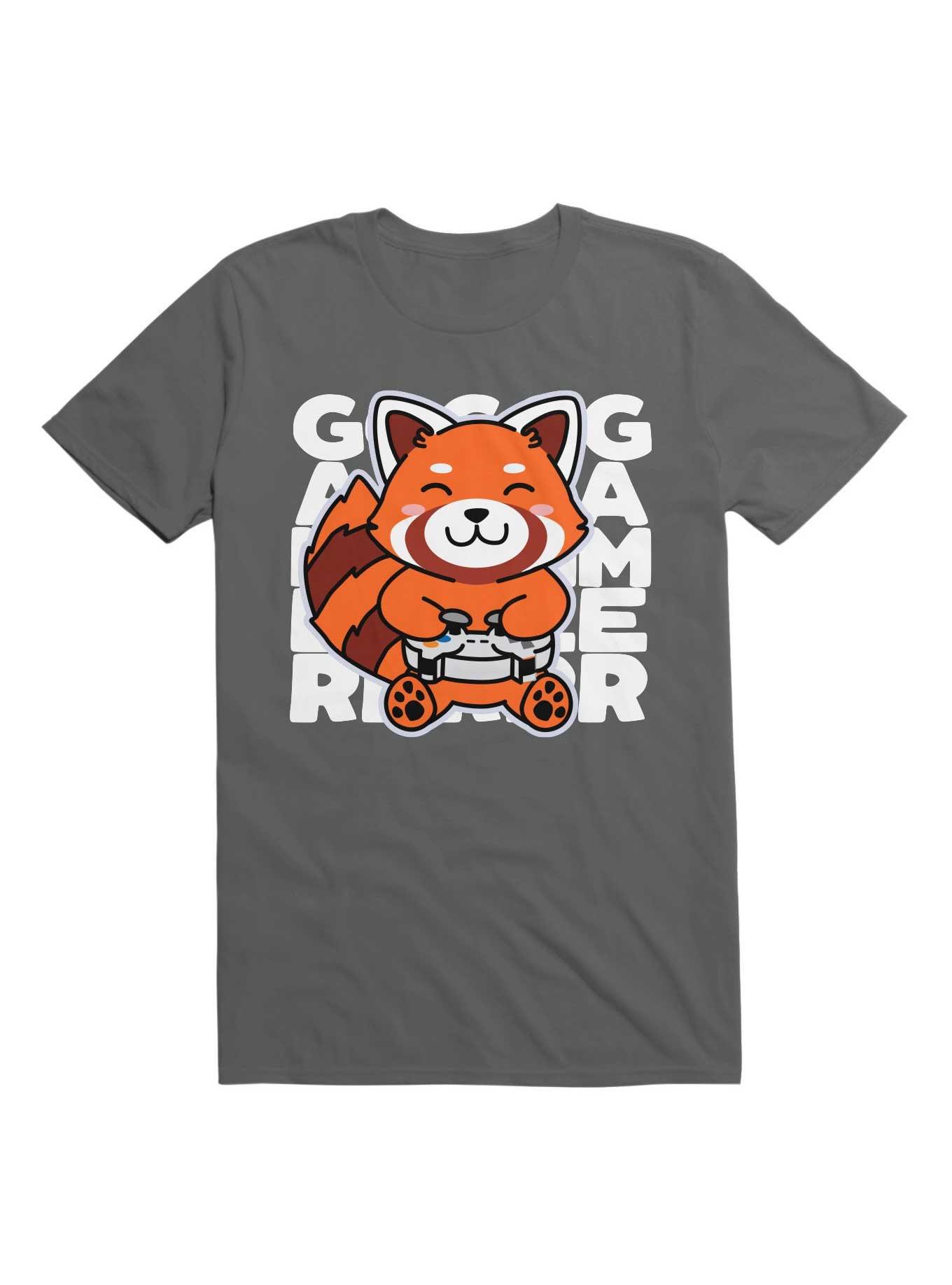 Red Panda Playing Video Games T-Shirt, , hi-res