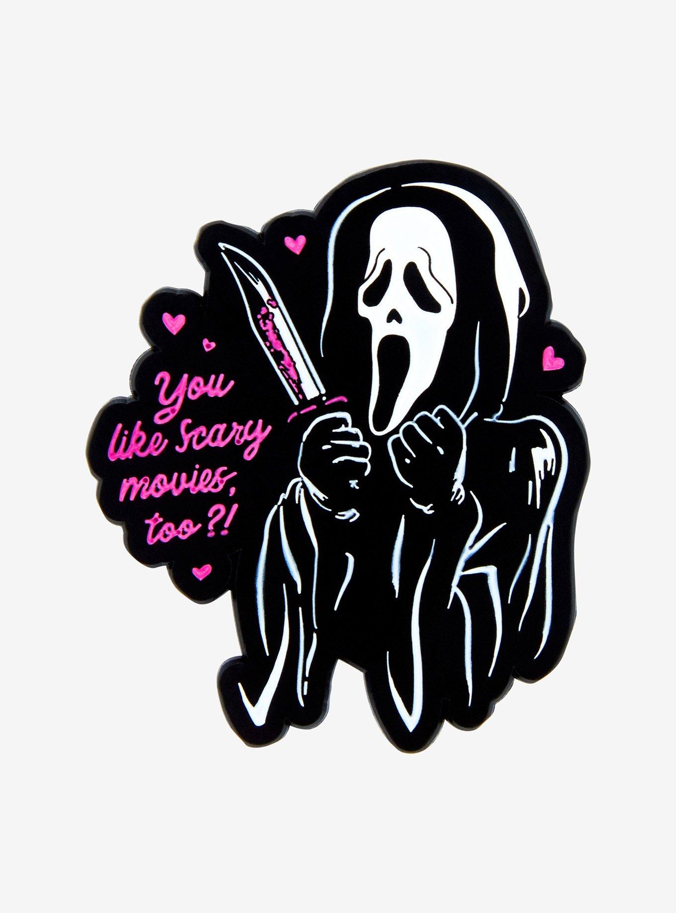 Ghost Face Scary Movies Enamel Pin, , hi-res