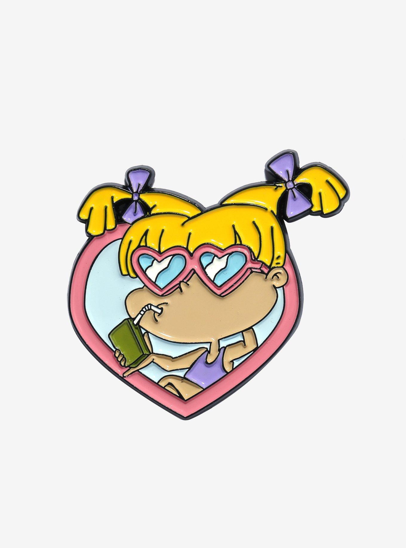 Rugrats Angelica Heart Enamel Pin, , hi-res