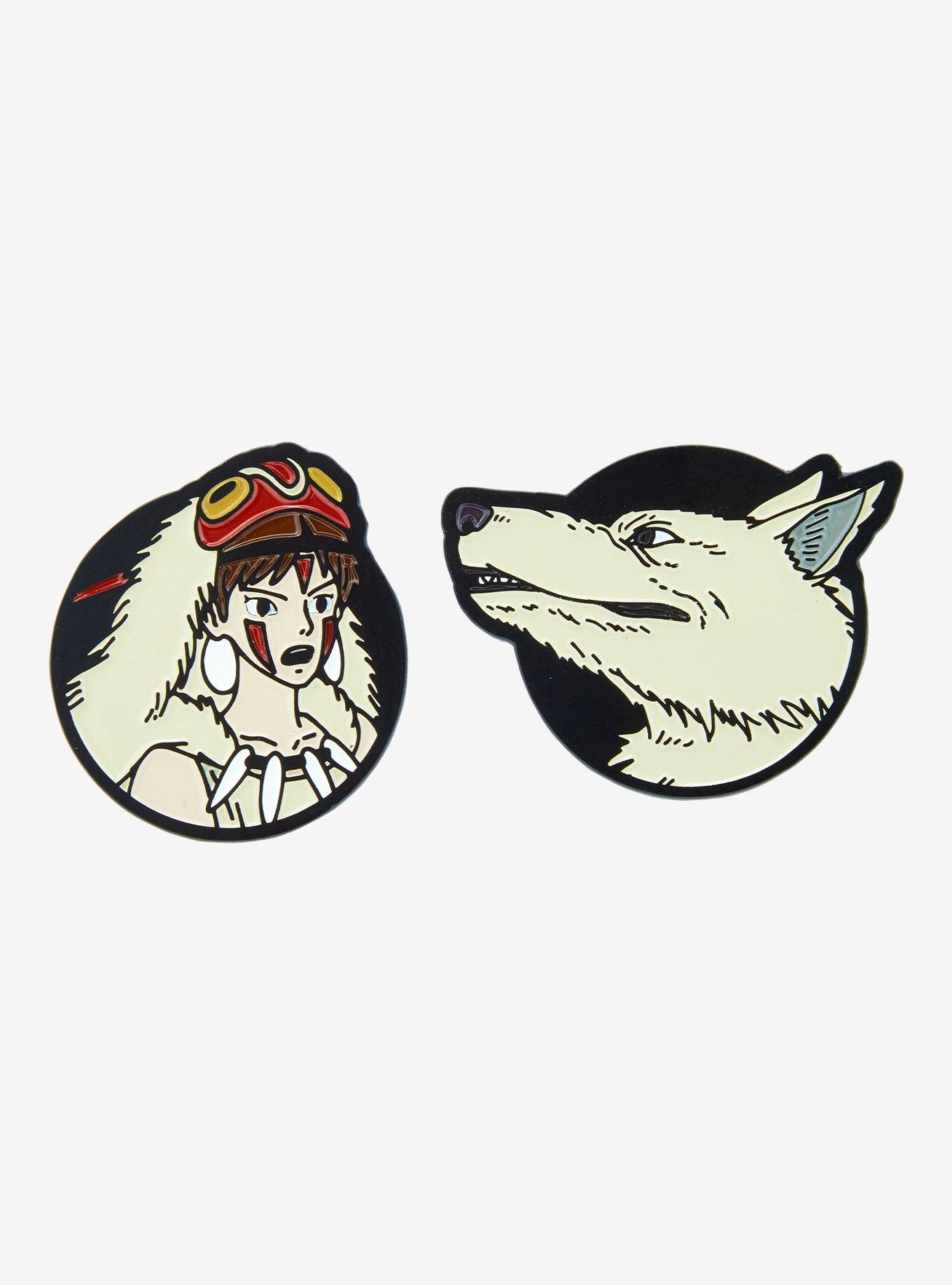 Studio Ghibli® Princess Mononoke San & Wolf Enamel Pin Set, , hi-res