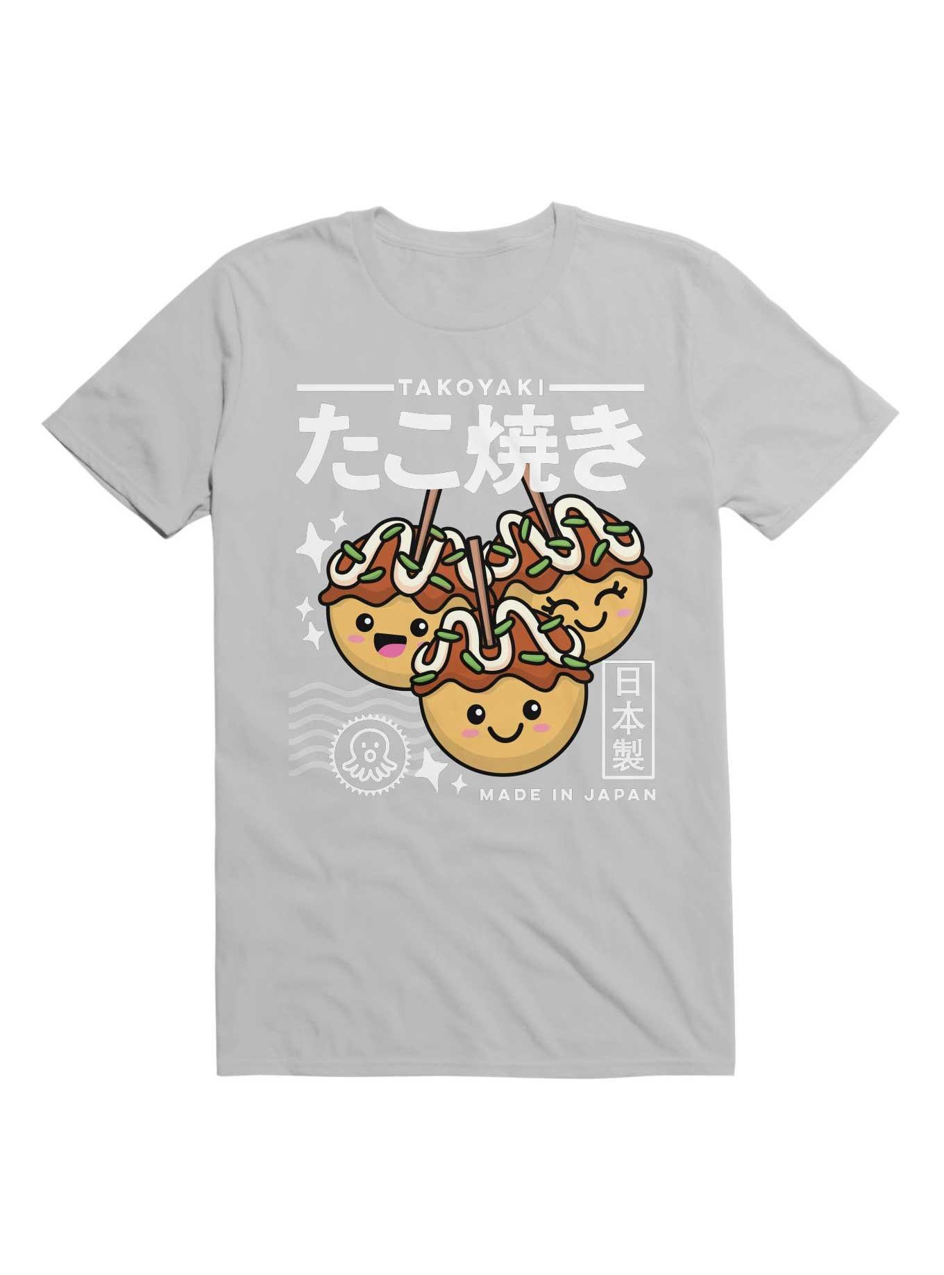 Kawaii Takoyaki Cute Japanese Food T-Shirt, ICE GREY, hi-res