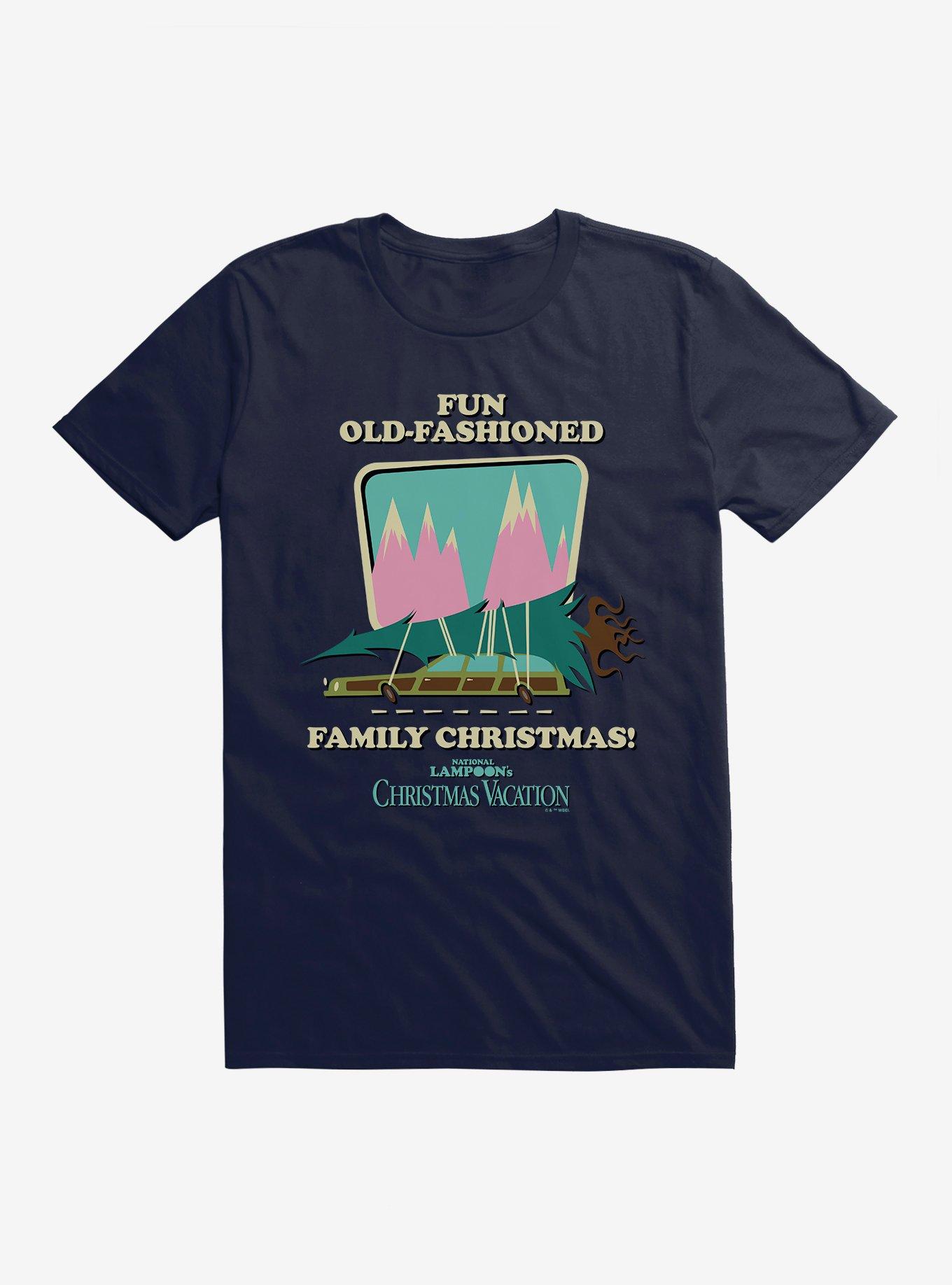 Christmas Vacation Fun Old-Fashioned Family Christmas! T-Shirt, NAVY, hi-res