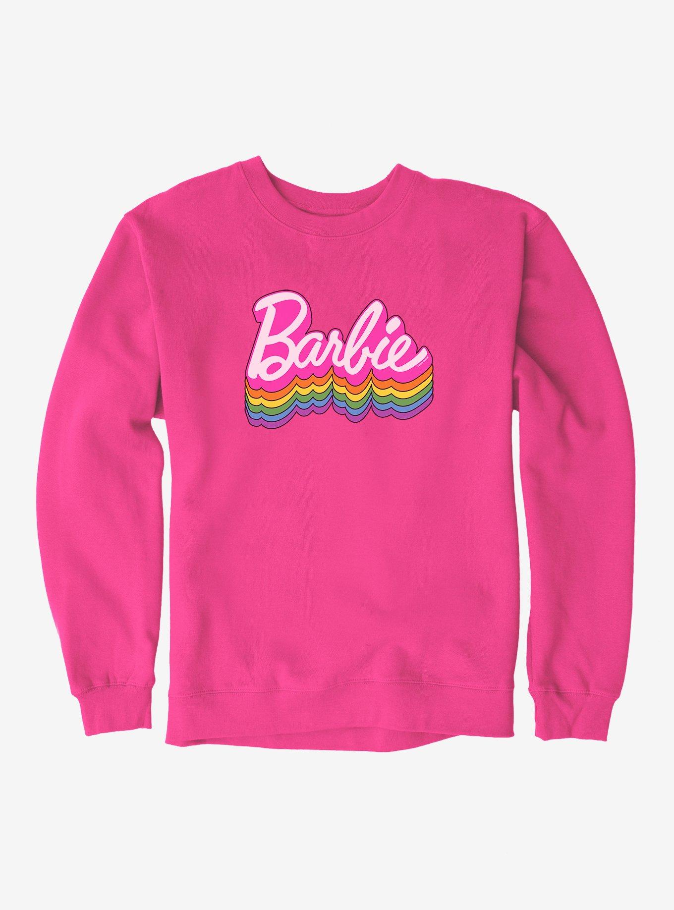 Barbie Ranbow Logo Stack Sweatshirt, , hi-res