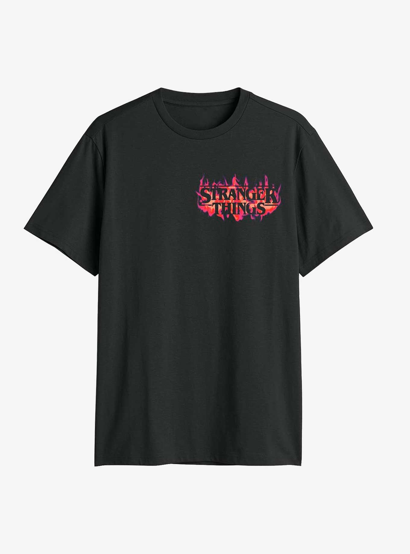 Stranger Things Eleven Flame Logo T-Shirt, BLACK, hi-res