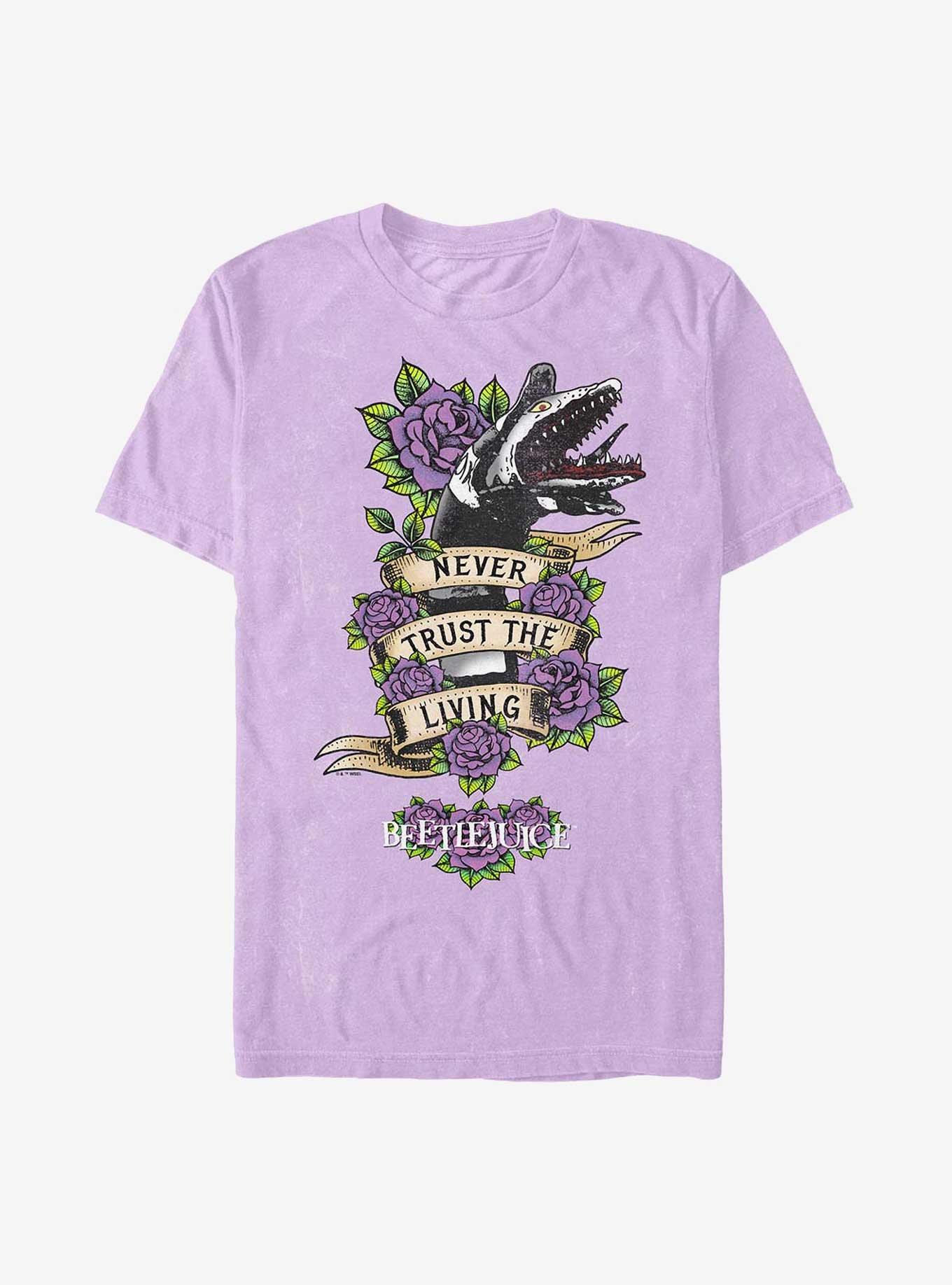 Beetlejuice Never Trust The Living Sandworm Garment Dye T-Shirt, , hi-res