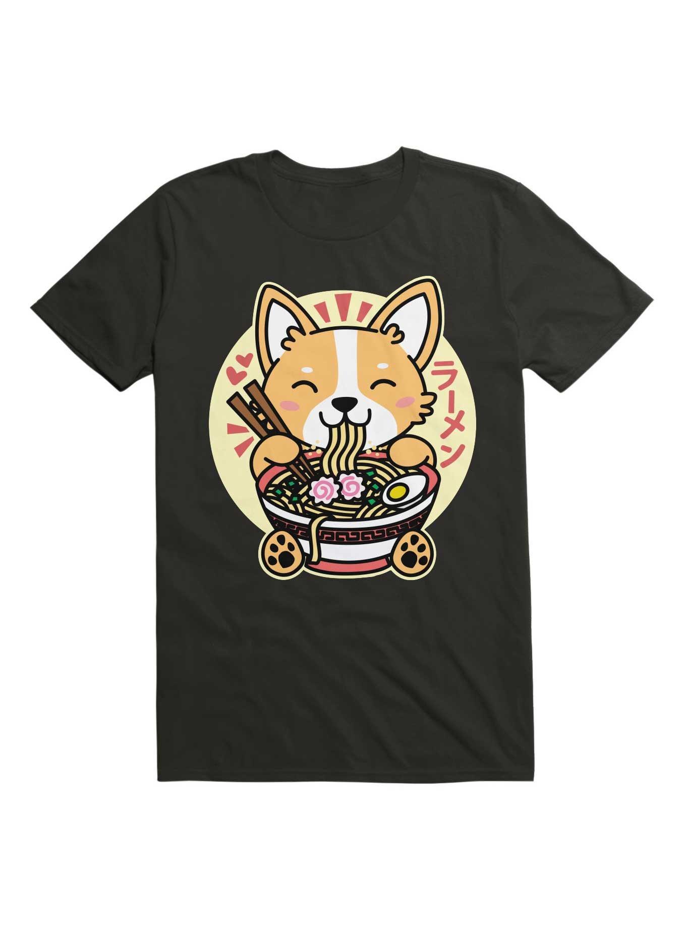 THRDLESS Corgi Eating Ramen T-Shirt