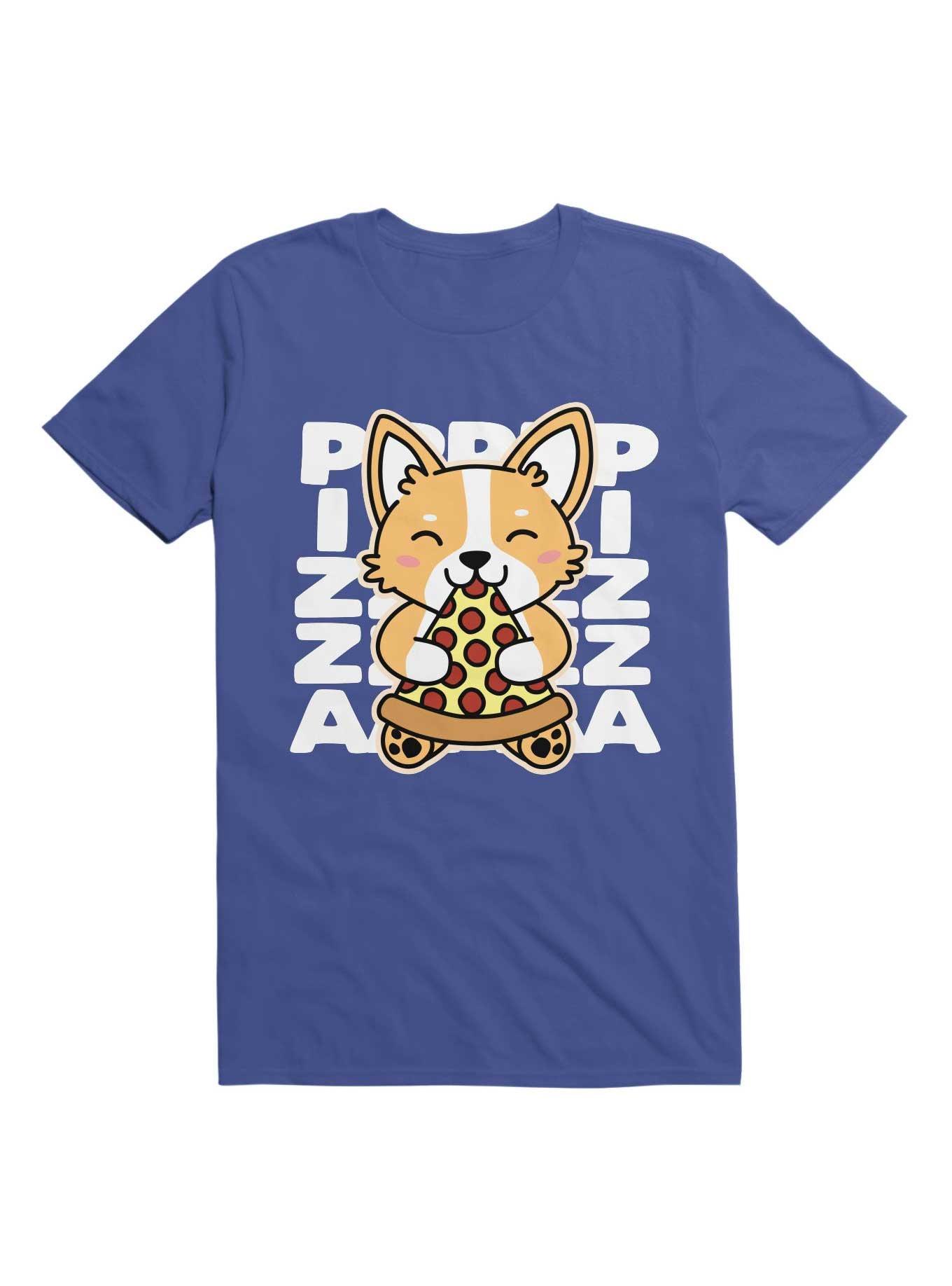 Corgi Eating Pizza Cute Dog Kawaii Food T-Shirt, , hi-res