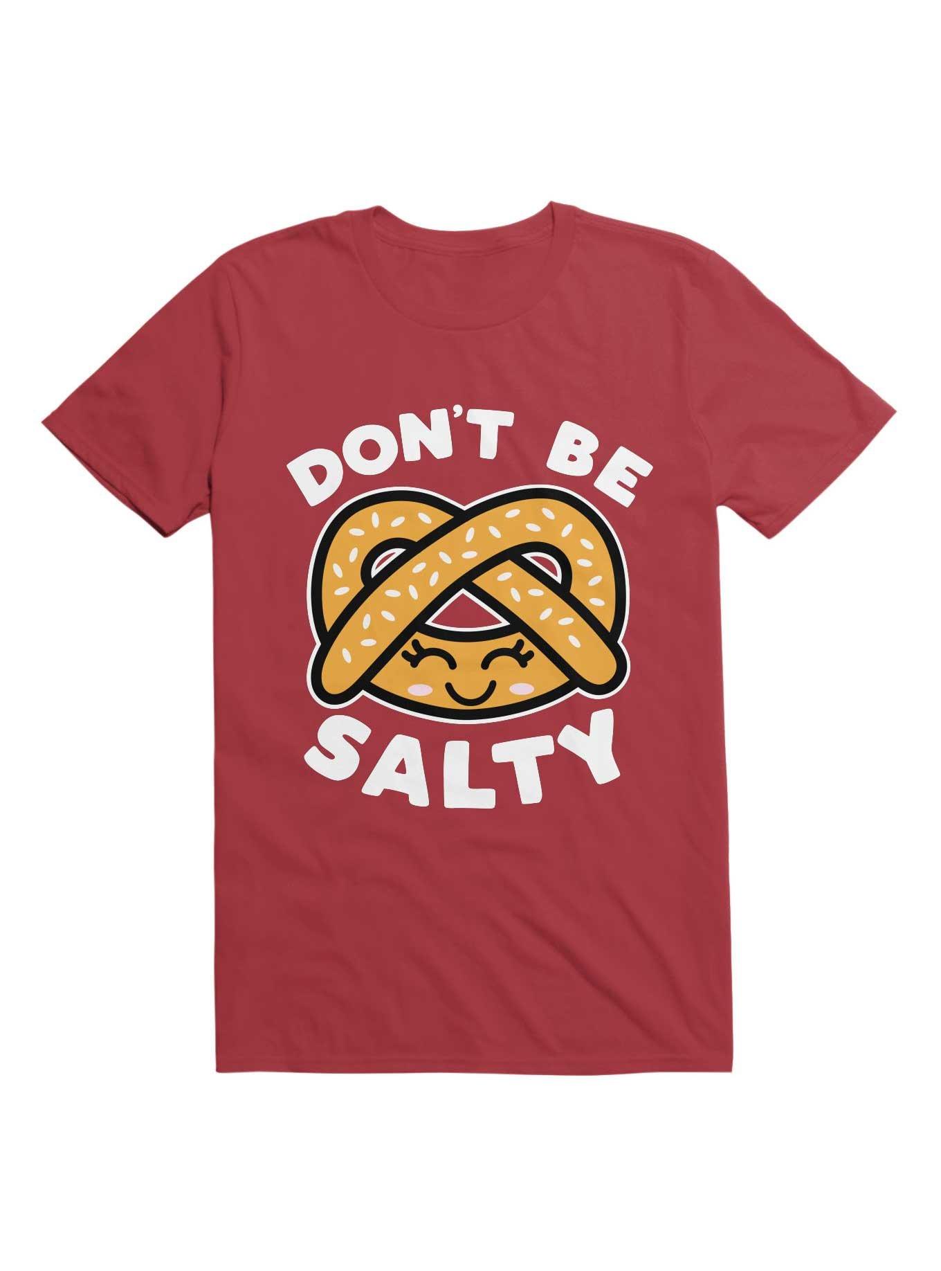 Don't Be Salty Cute Kawaii Pretzel T-Shirt, , hi-res