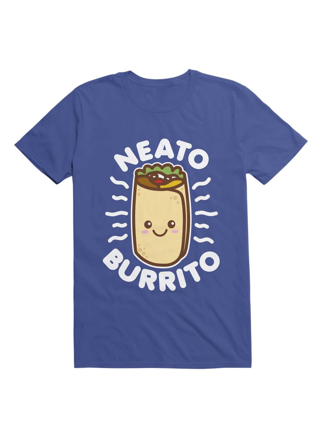 Neato Burrito Cute Kawaii Food Pun T-Shirt, , hi-res