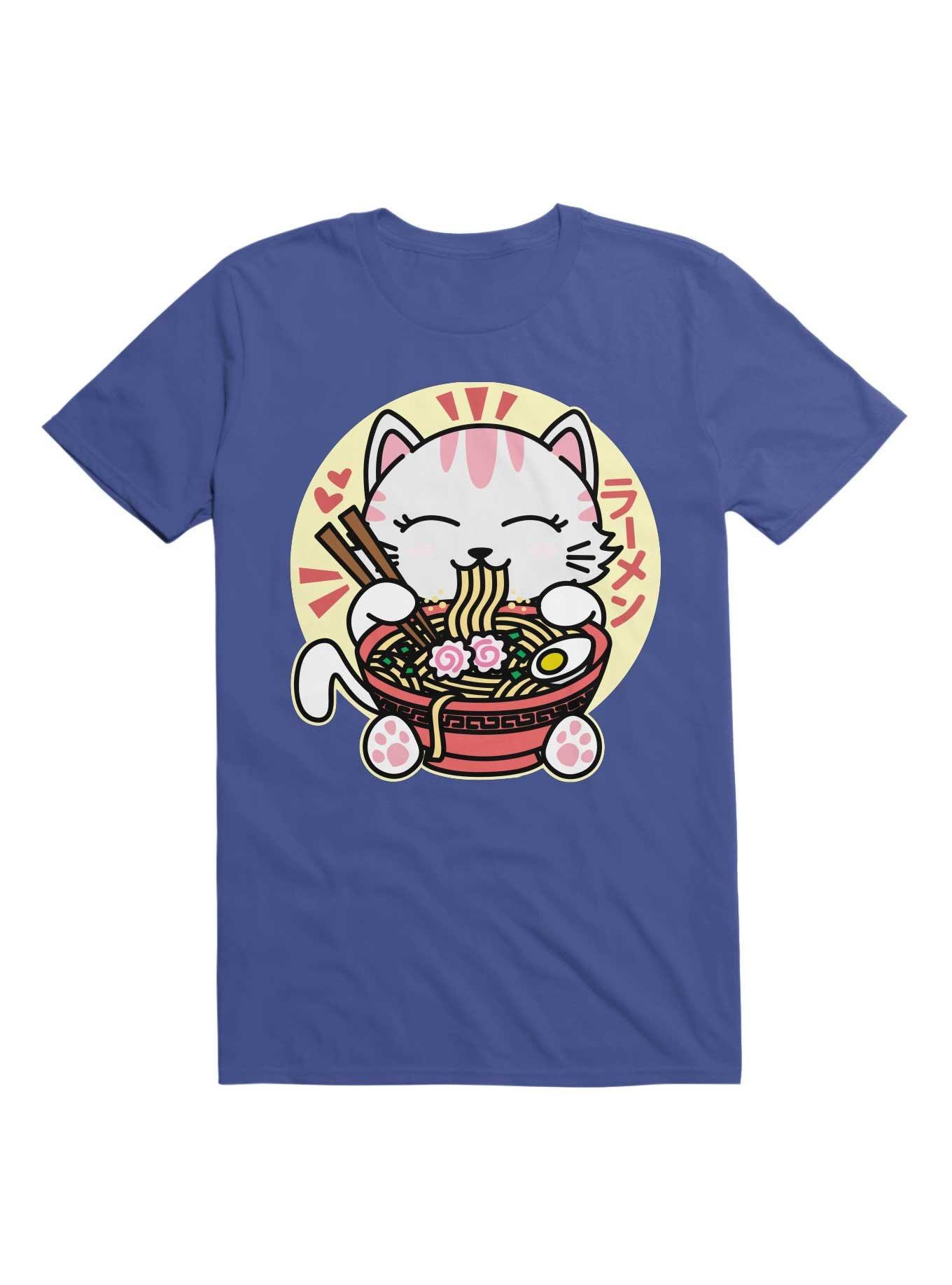 Cat Eating Ramen T-Shirt, , hi-res
