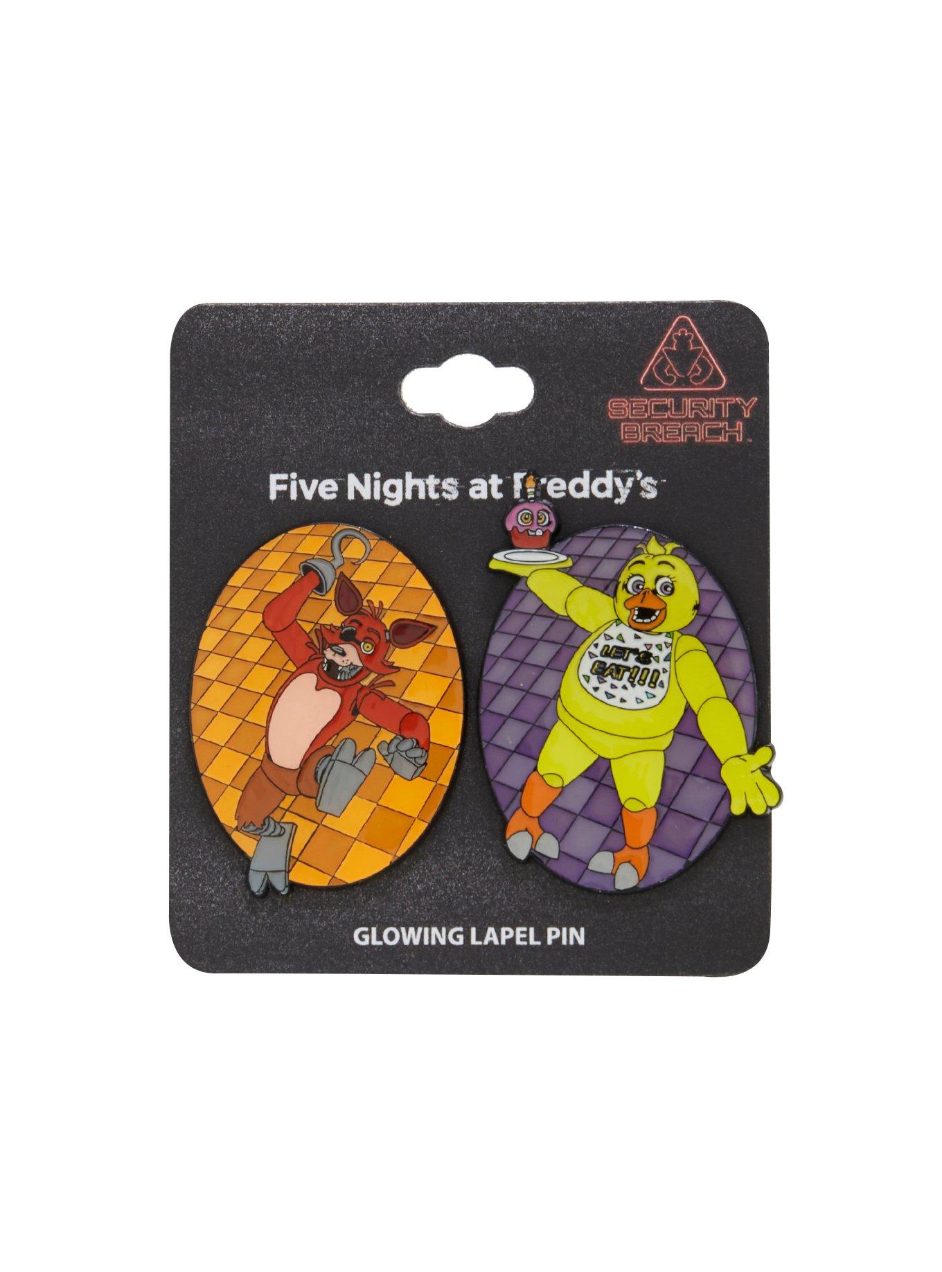 Five Nights At Freddy's: Security Breach Foxy & Chica Enamel Pin Set, , hi-res