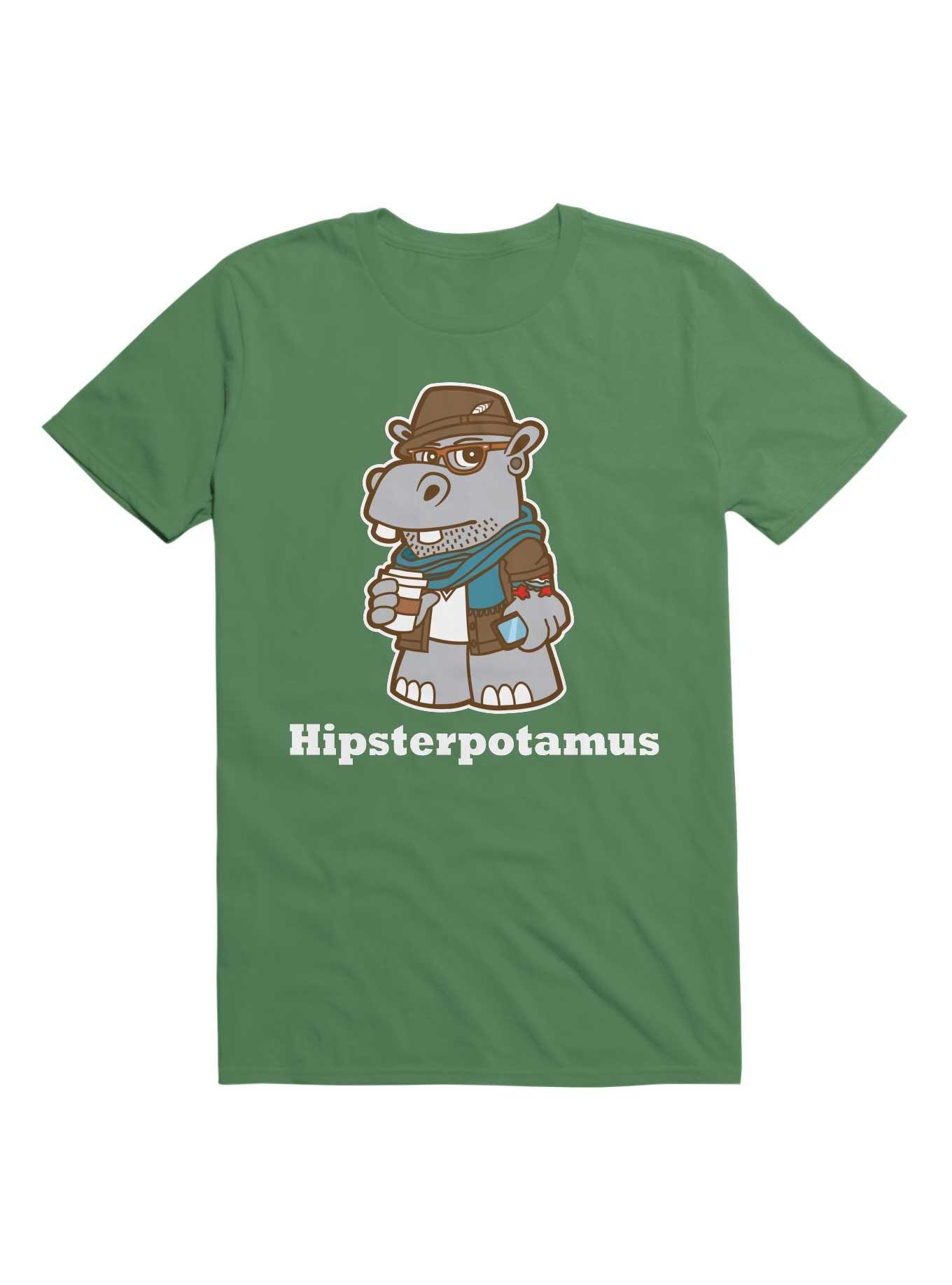Hipsterpotamus T-Shirt, IRISH GREEN, hi-res