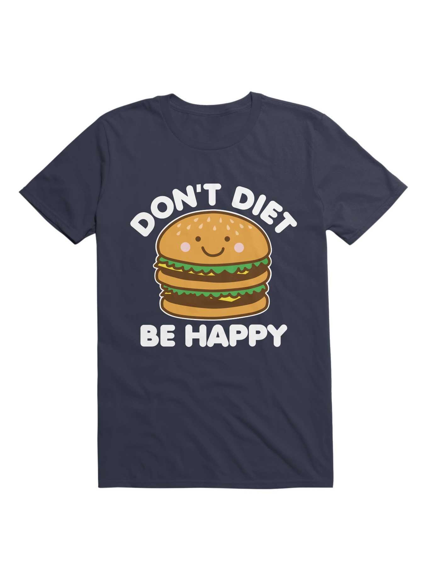 Don't Diet Be Happy T-Shirt, NAVY, hi-res