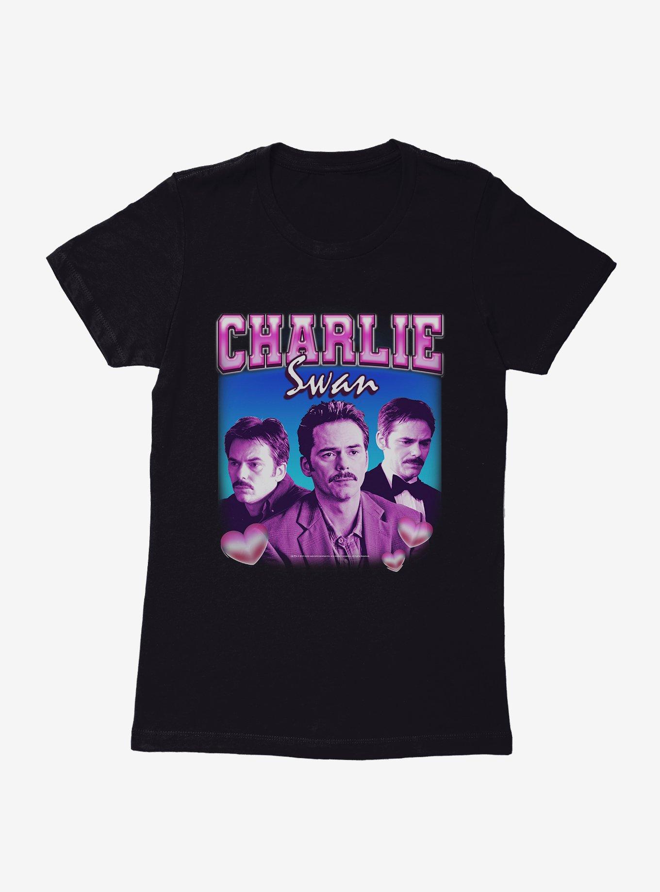 Twilight Charlie Swan Retro Style Portrait Womens T-Shirt, , hi-res