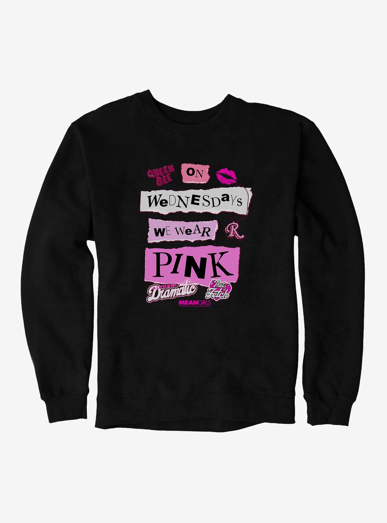 Mean Girls On Wednesday's We Wear Pink Sweatshirt, , hi-res