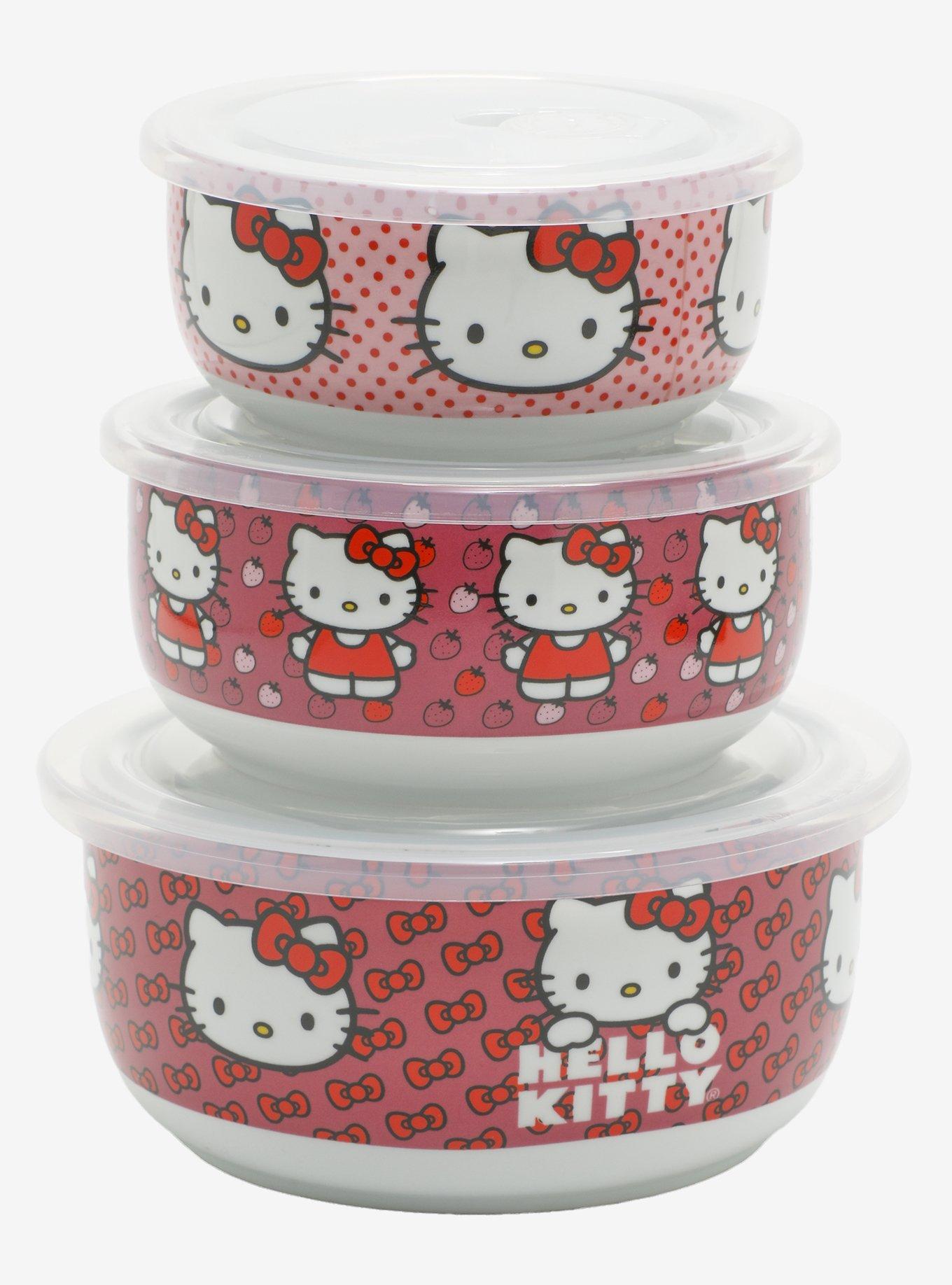 Hello Kitty Lidded Bowl Set, , hi-res