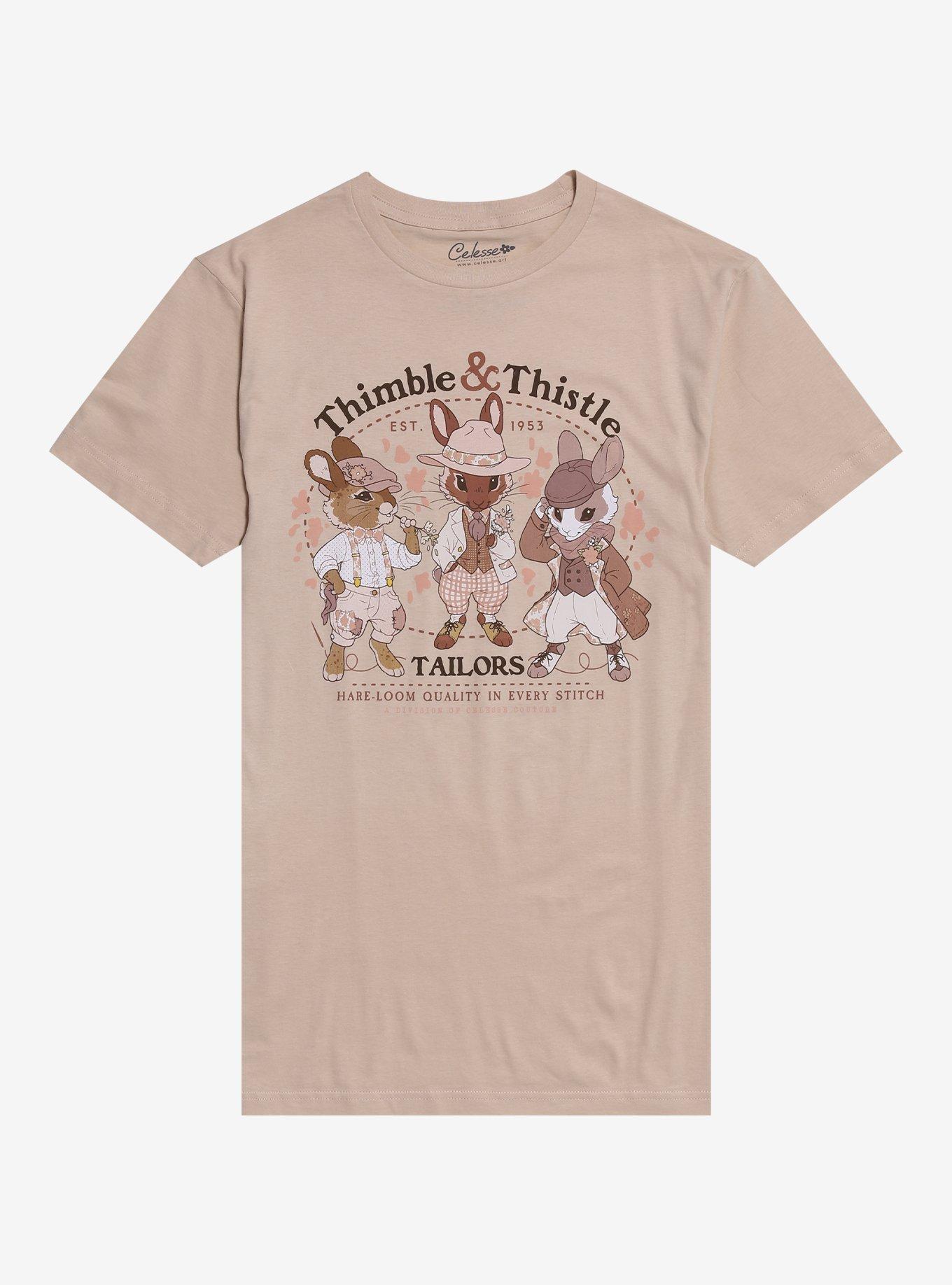 Thimble & Thistle Tailors Bunnies T-Shirt By Little Celesse, , hi-res