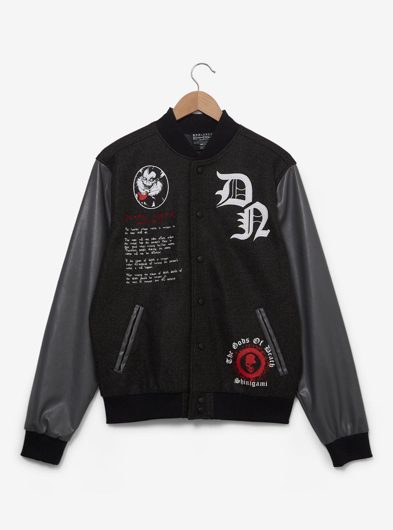 Death Note Embroidered Varsity Jacket — BoxLunch Exclusive, , hi-res