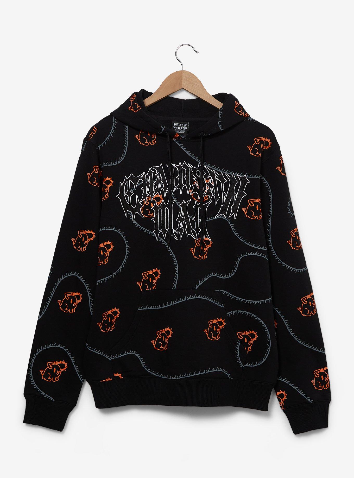 Chainsaw Man Pochita Allover Print Hoodie - BoxLunch Exclusive, , hi-res