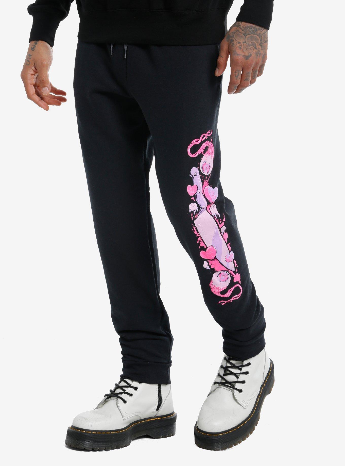 Pinku Kult Knife & Eyeballs Jogger Sweatpants, , hi-res