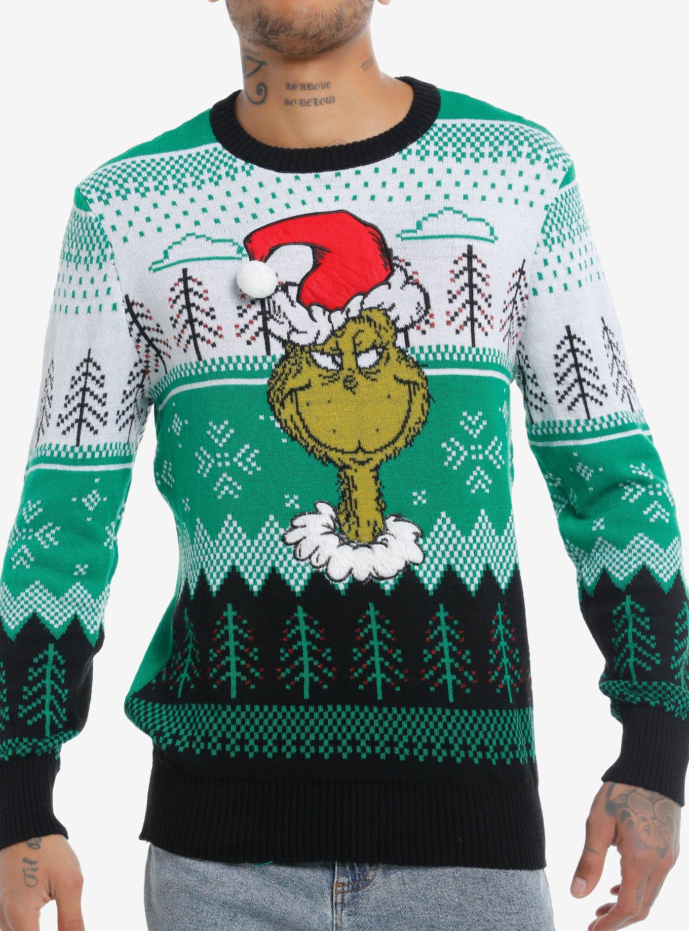 Dr. Seuss How The Grinch Stole Christmas! Fair Isle Holiday Sweater, , hi-res