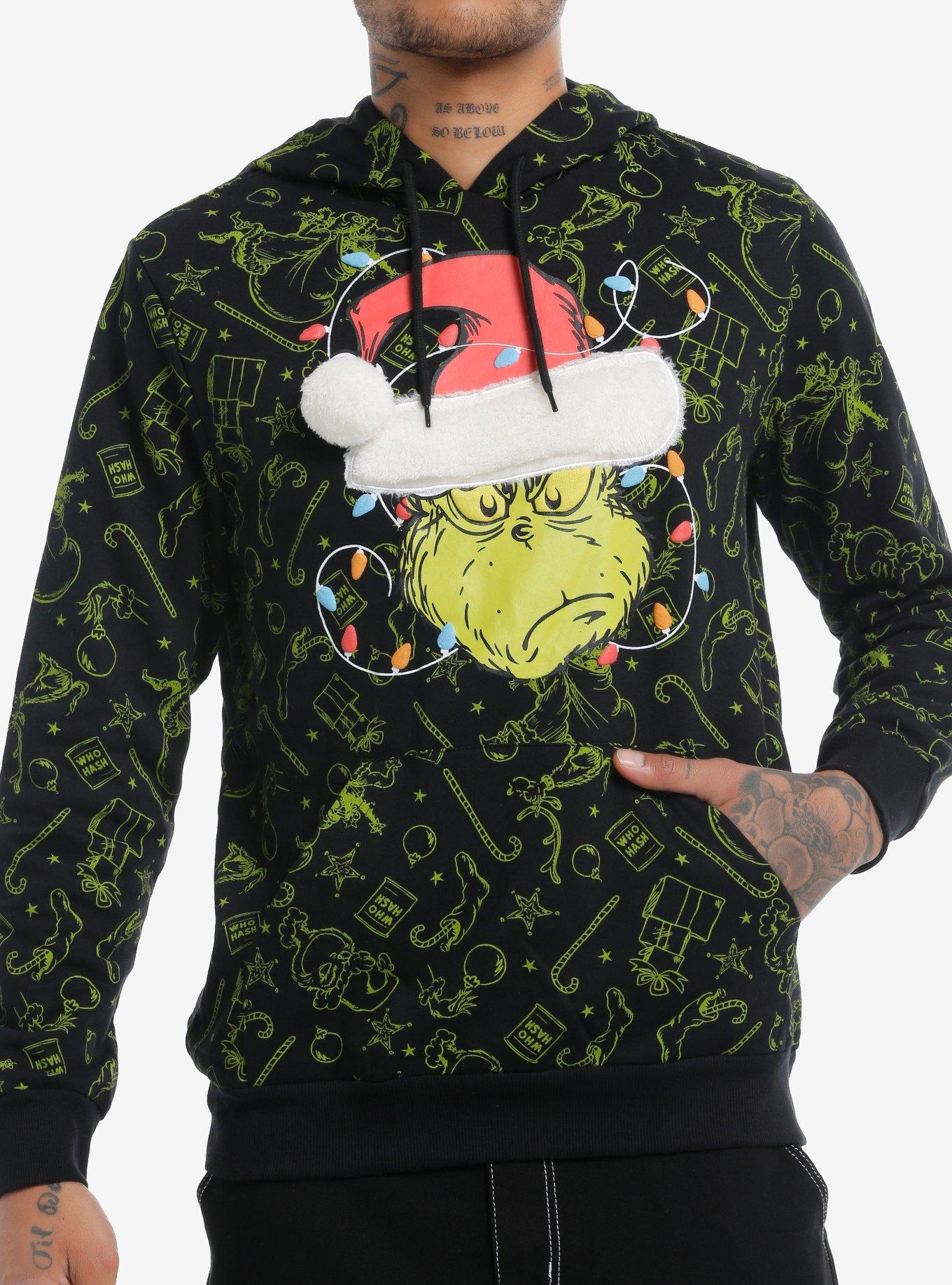 Dr. Seuss How The Grinch Stole Christmas! Allover Print Hoodie, , hi-res