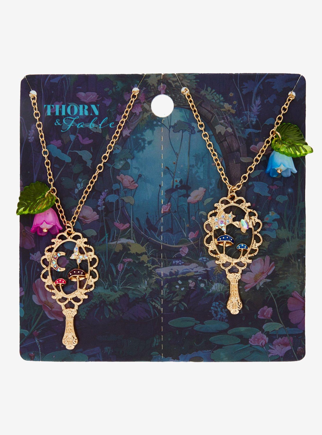 Thorn & Fable Garden Mirror Best Friend Necklace Set, , hi-res