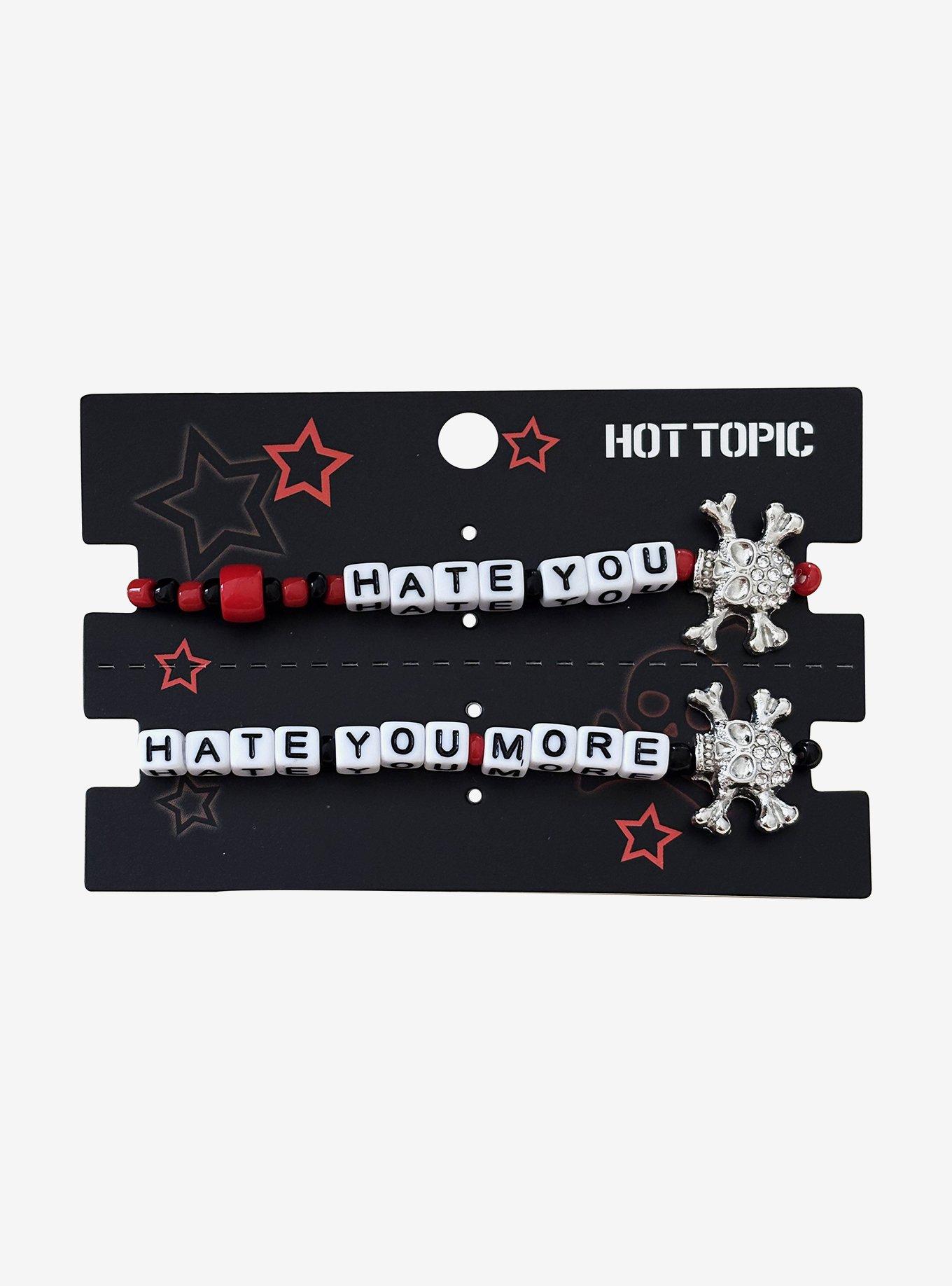 Hate You Skull Best Friend Bracelet Set