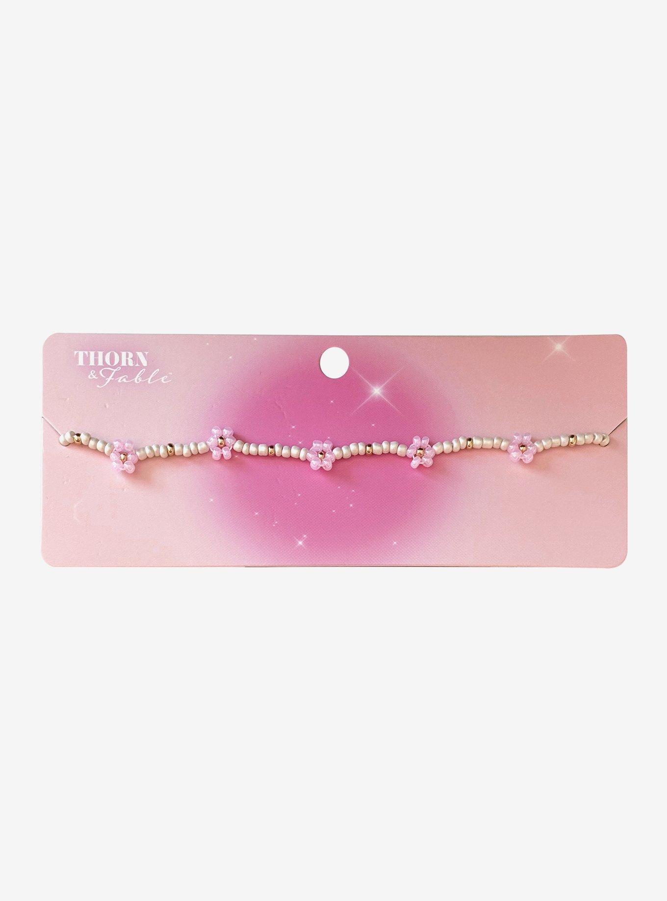 Thorn & Fable Flower Seed Bead Choker, , hi-res