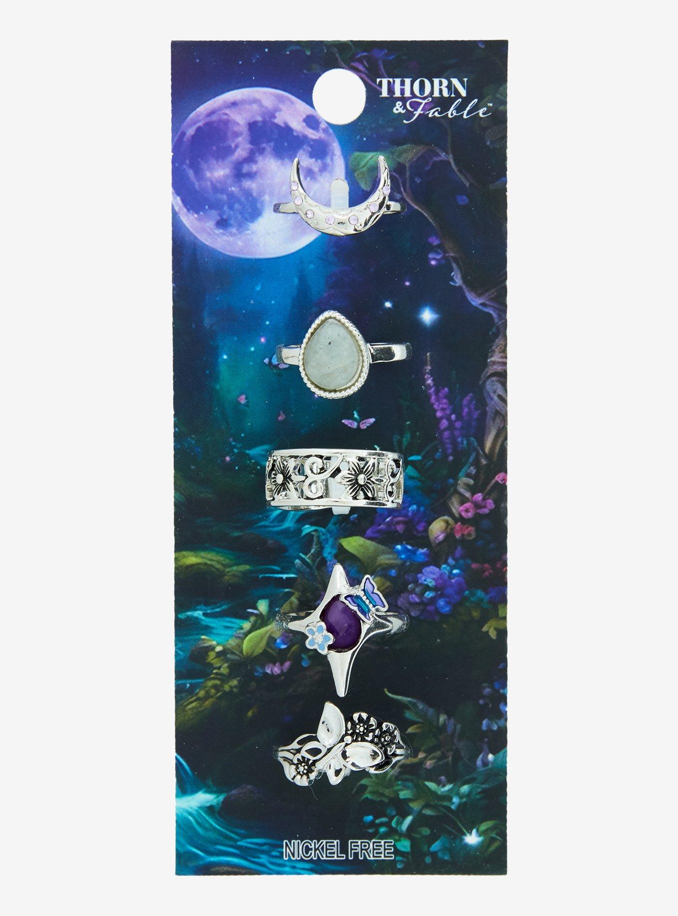 Thorn & Fable Celestial Butterfly Ring Set, , hi-res