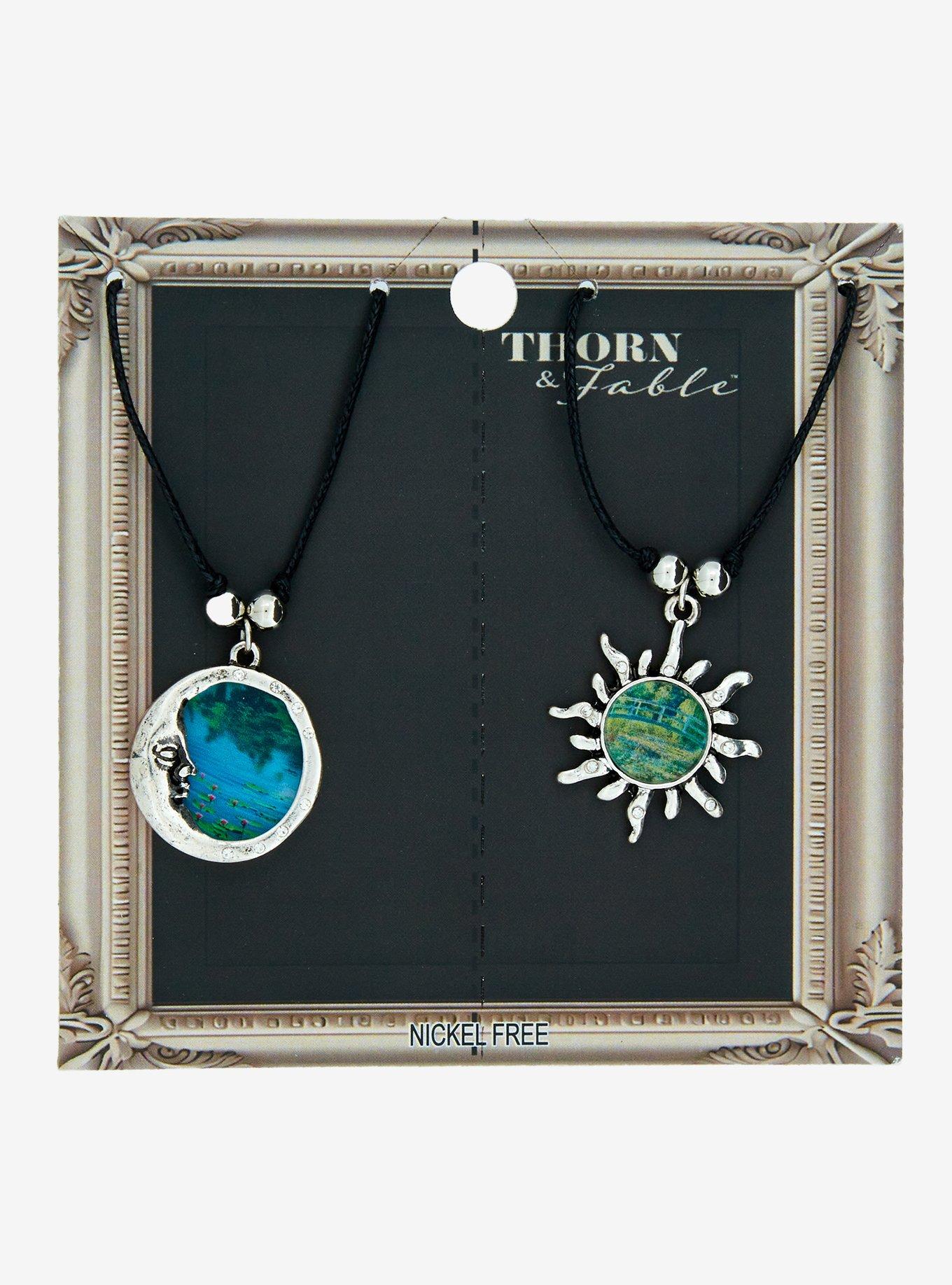 Thorn & Fable Celestial Water Lily Best Friend Necklace Set, , hi-res