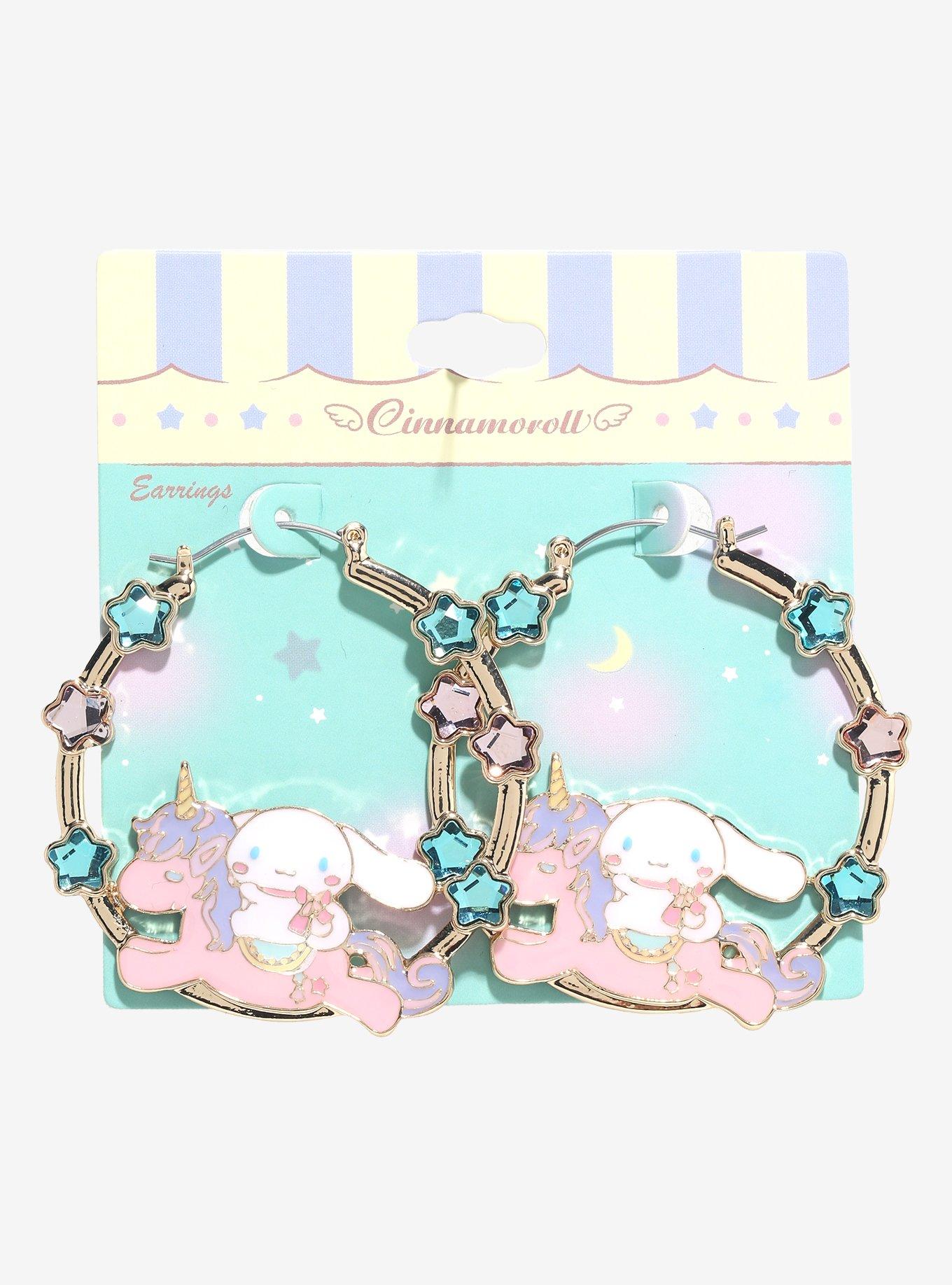 Cinnamoroll Unicorn Hoop Earrings, , hi-res