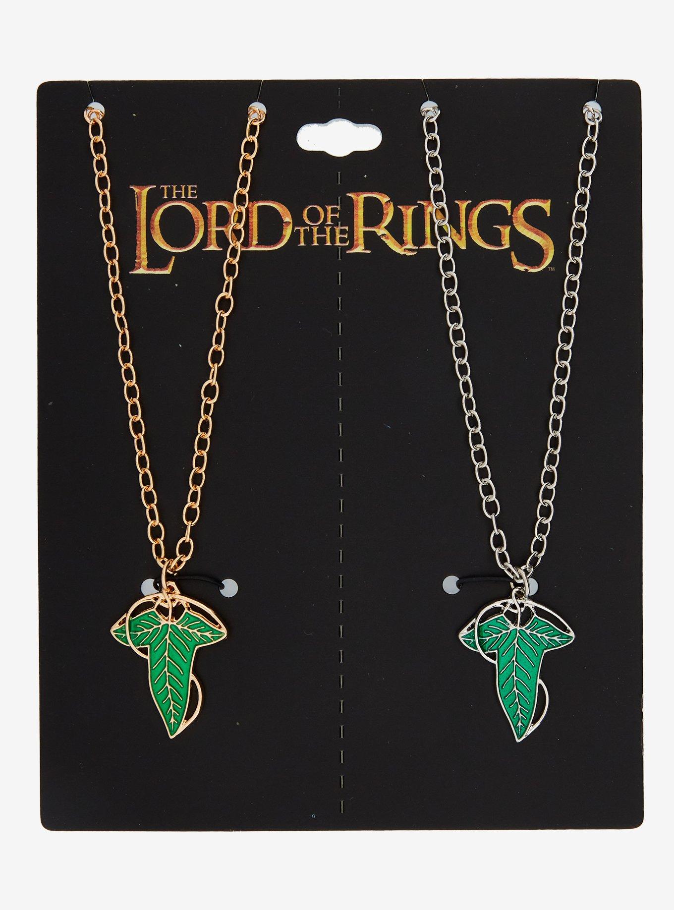 The Lord Of The Rings Lorien Leaf Best Friend Necklace Set, , hi-res