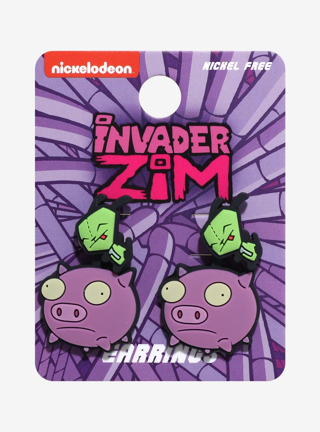 Invader Zim GIR & Pig Front/Back Earrings, , hi-res