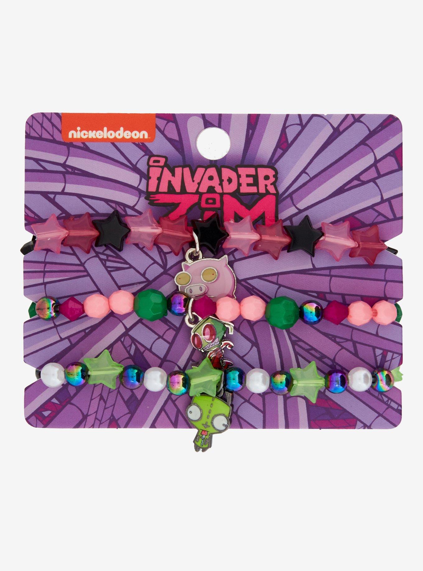 Invader Zim Duo & Pig Bead Bracelet Set, , hi-res