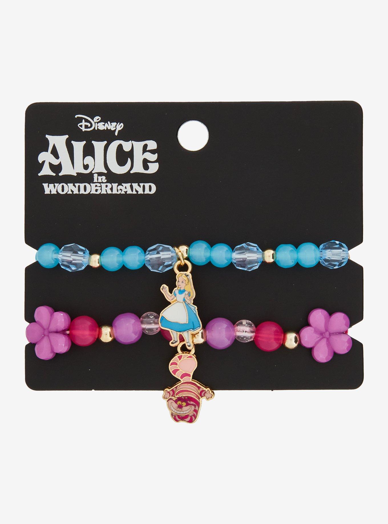 Disney Alice In Wonderland Alice & Cheshire Cat Bead Best Friend Bracelet Set, , hi-res