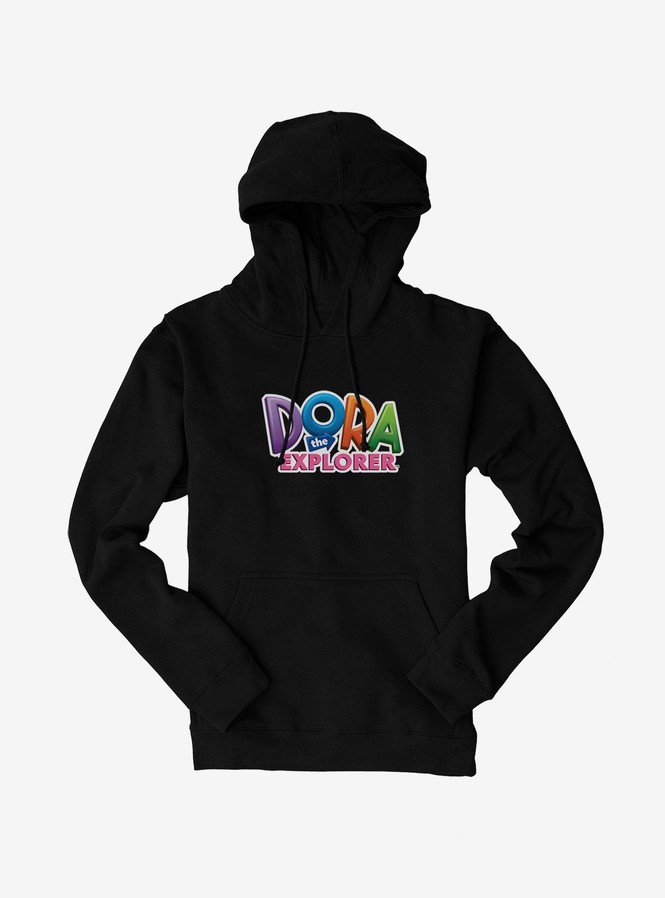 Dora The Explorer Show Logo Hoodie, BLACK, hi-res