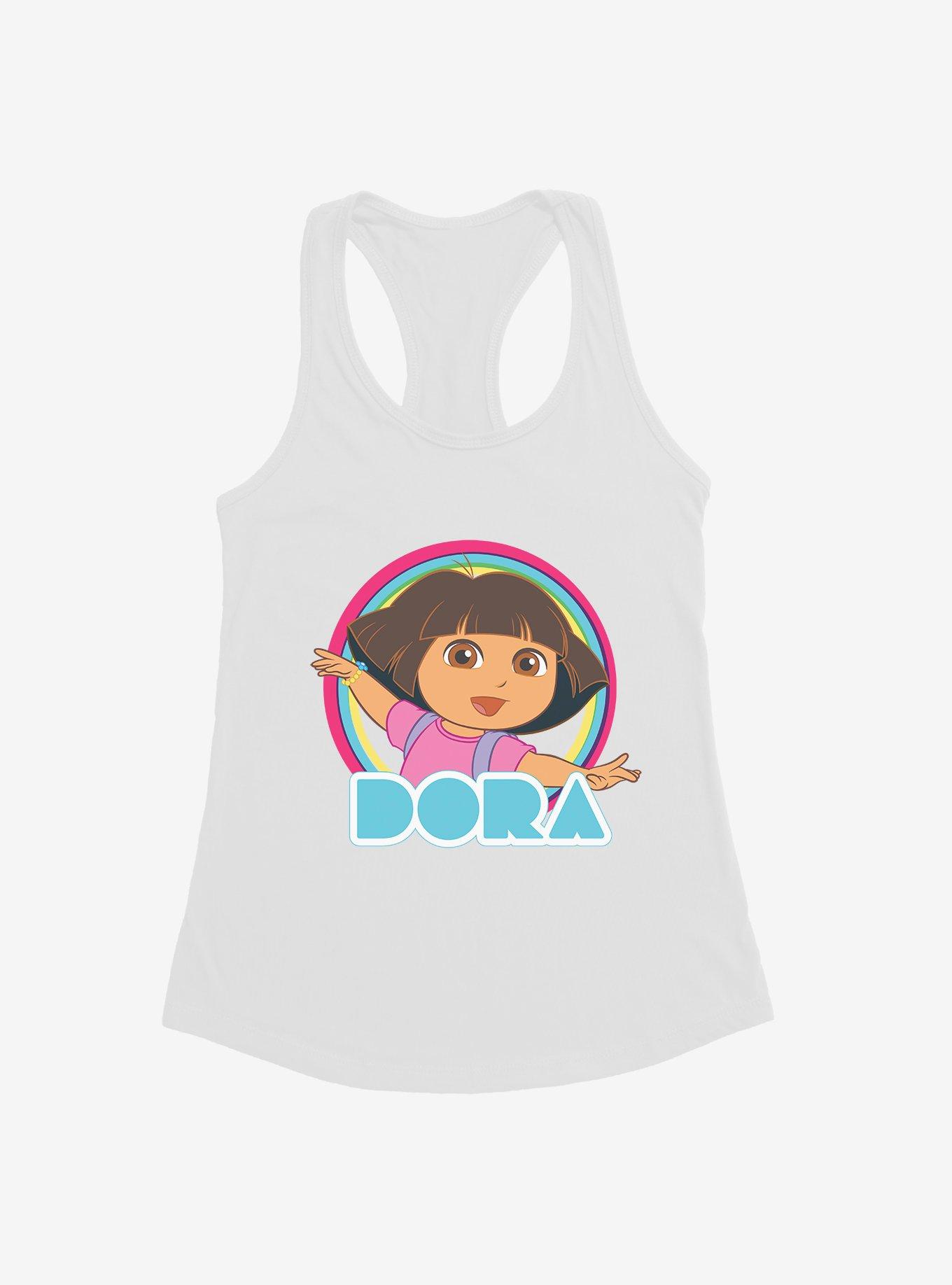 Dora The Explorer Dora Womens Tank Top, WHITE, hi-res