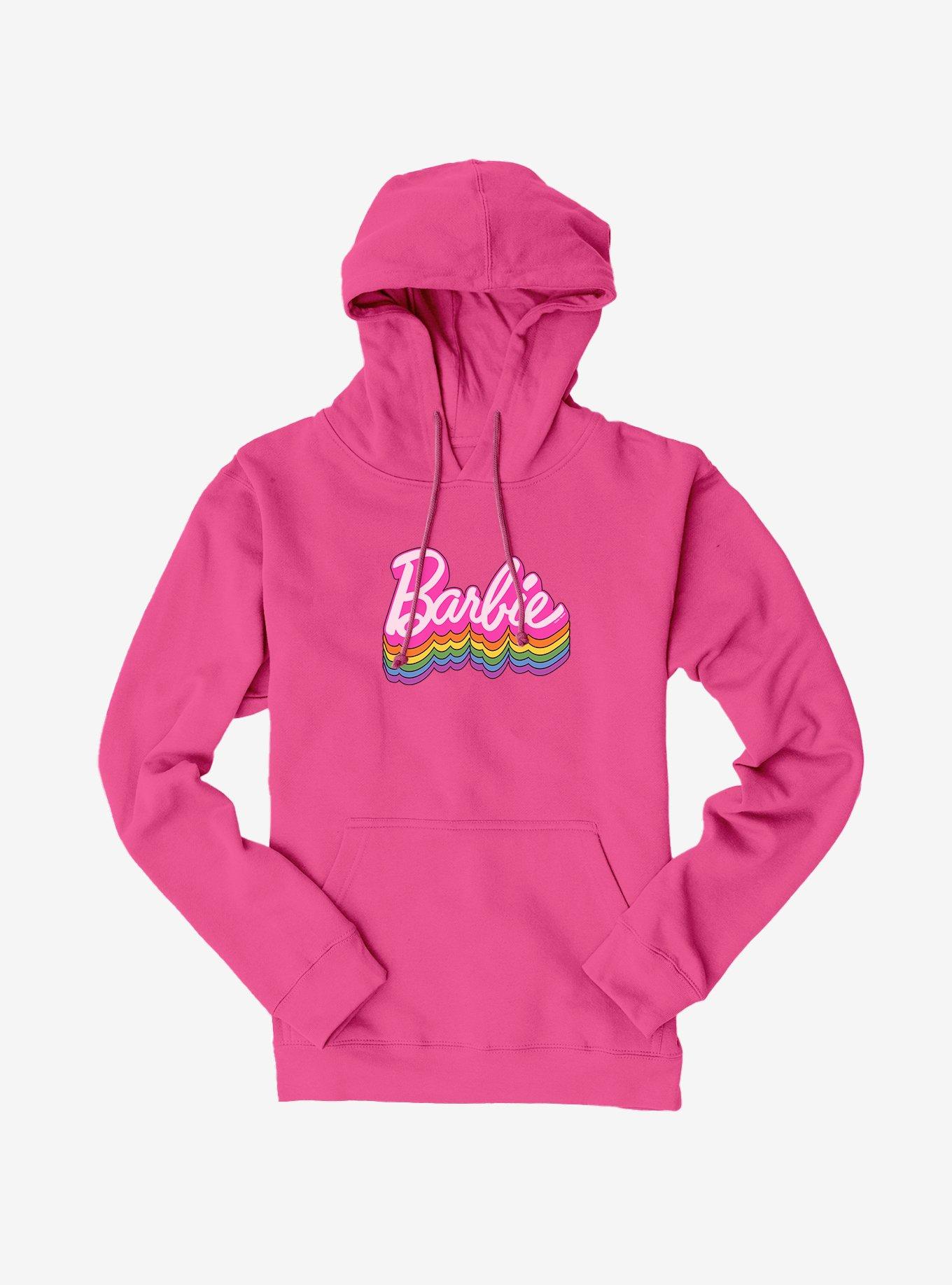 Barbie Ranbow Logo Stack Hoodie, , hi-res