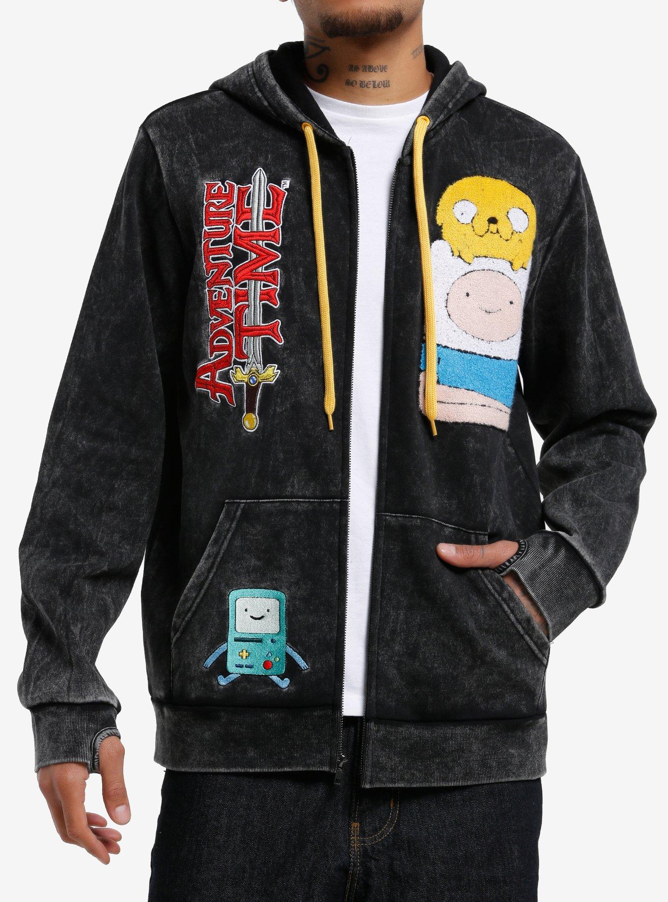 Adventure Time Jake & Finn Mineral Wash Hoodie, , hi-res