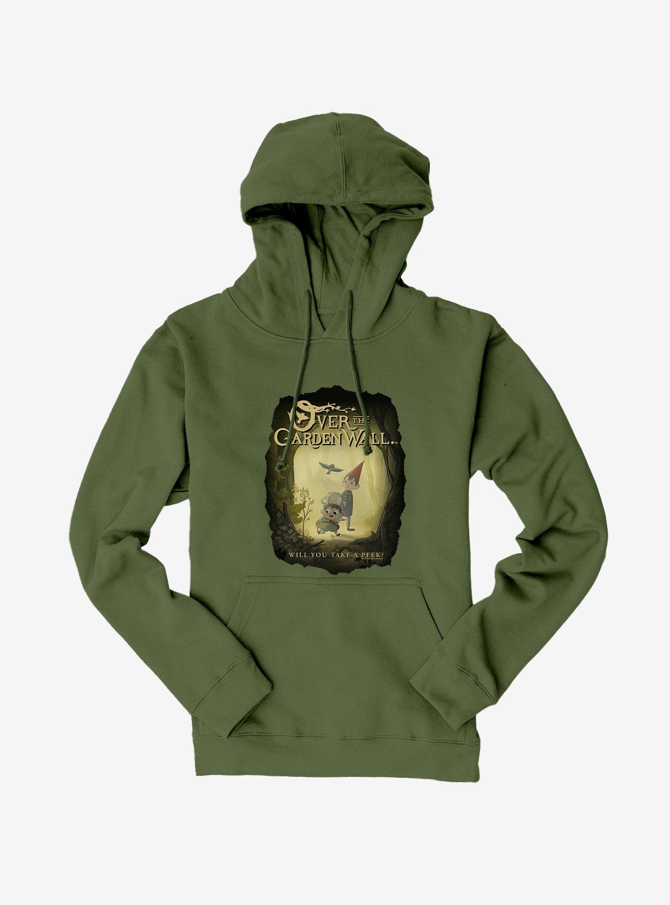 Over The Garden Wall Will You Take A Peek? Hoodie, MILITARY GREEN, hi-res