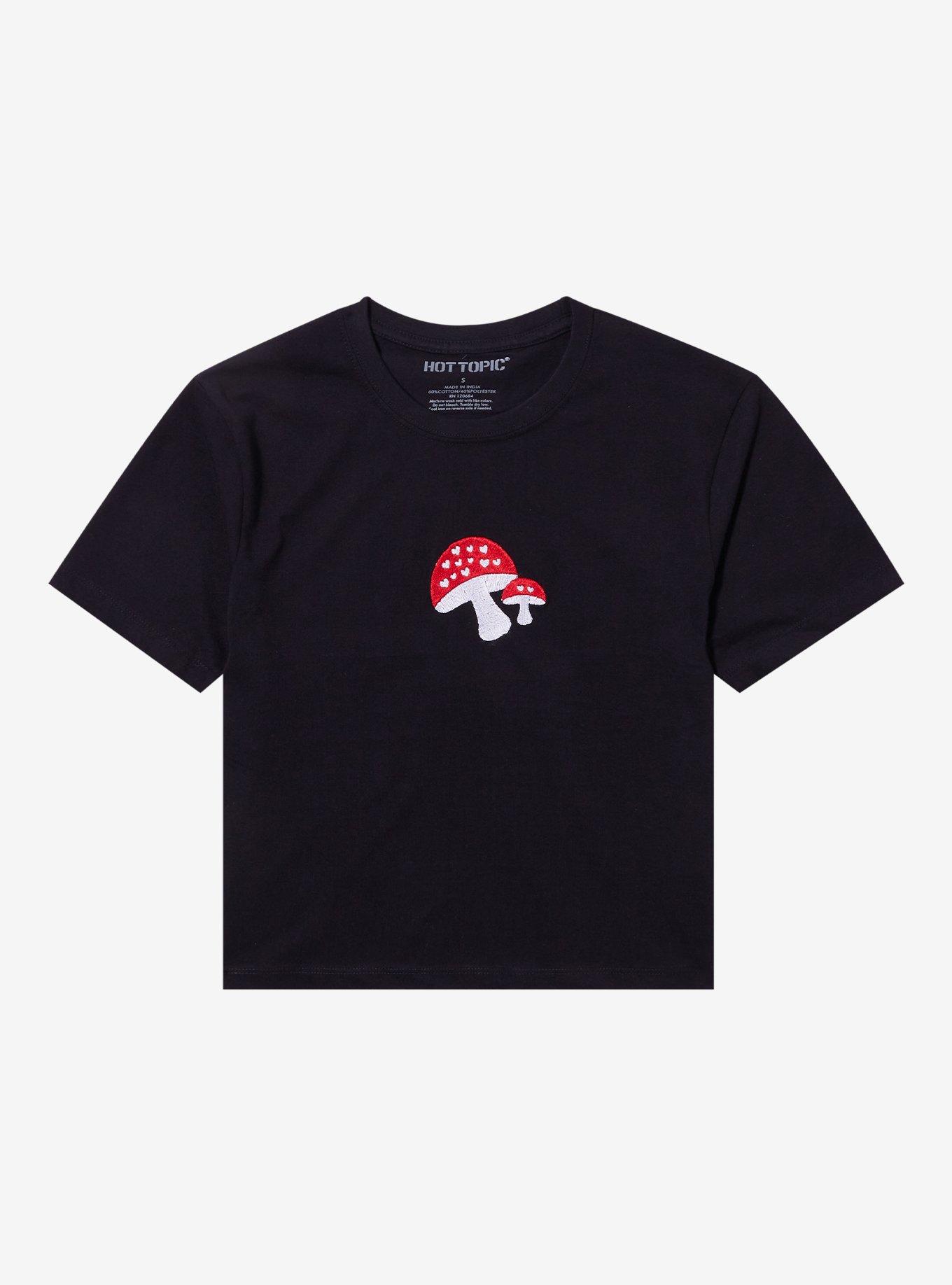 Red-Capped Mushroom Girls Boxy Crop T-Shirt, , hi-res