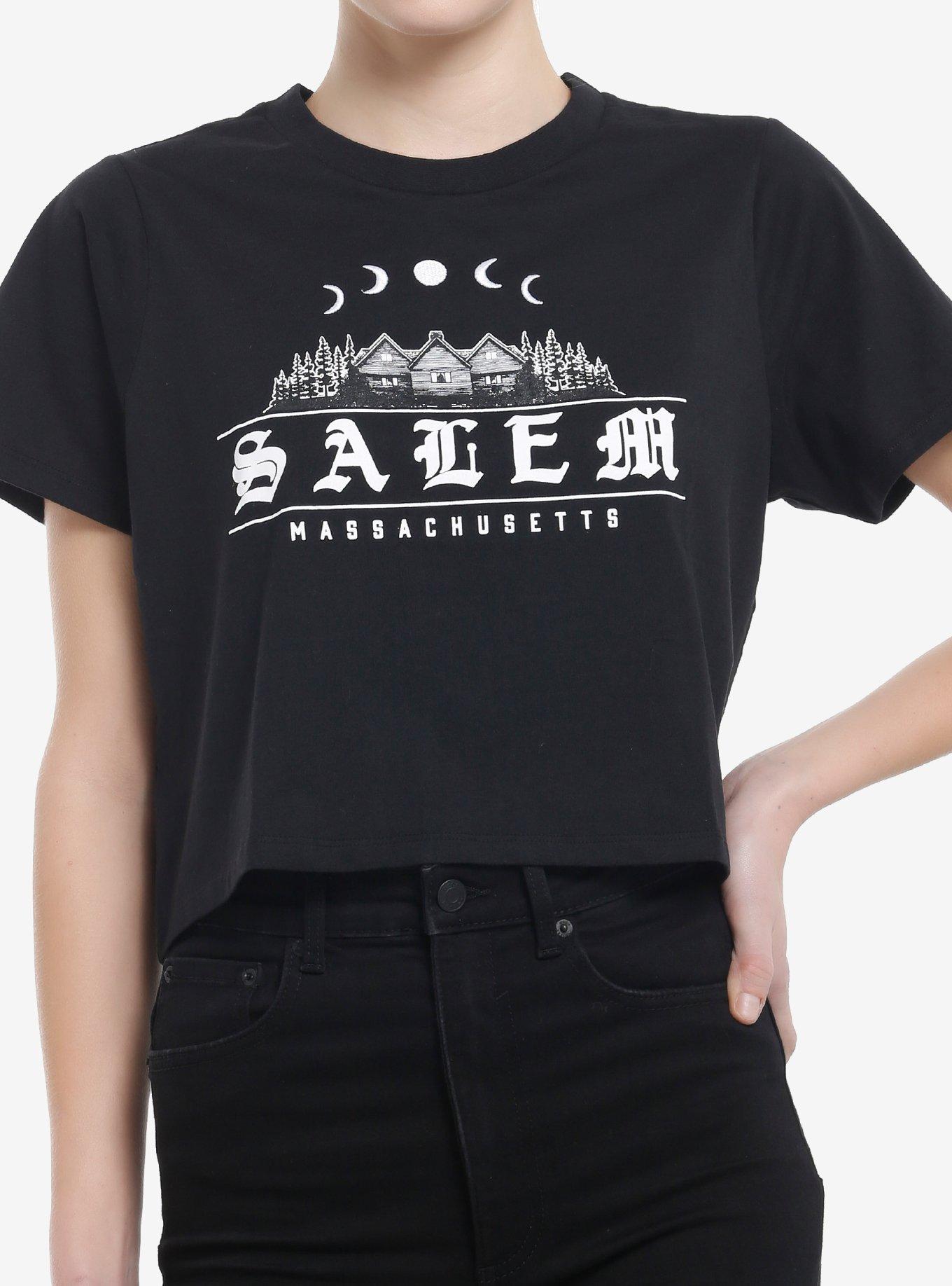 Cosmic Aura Salem House Girls Crop T-Shirt, , hi-res