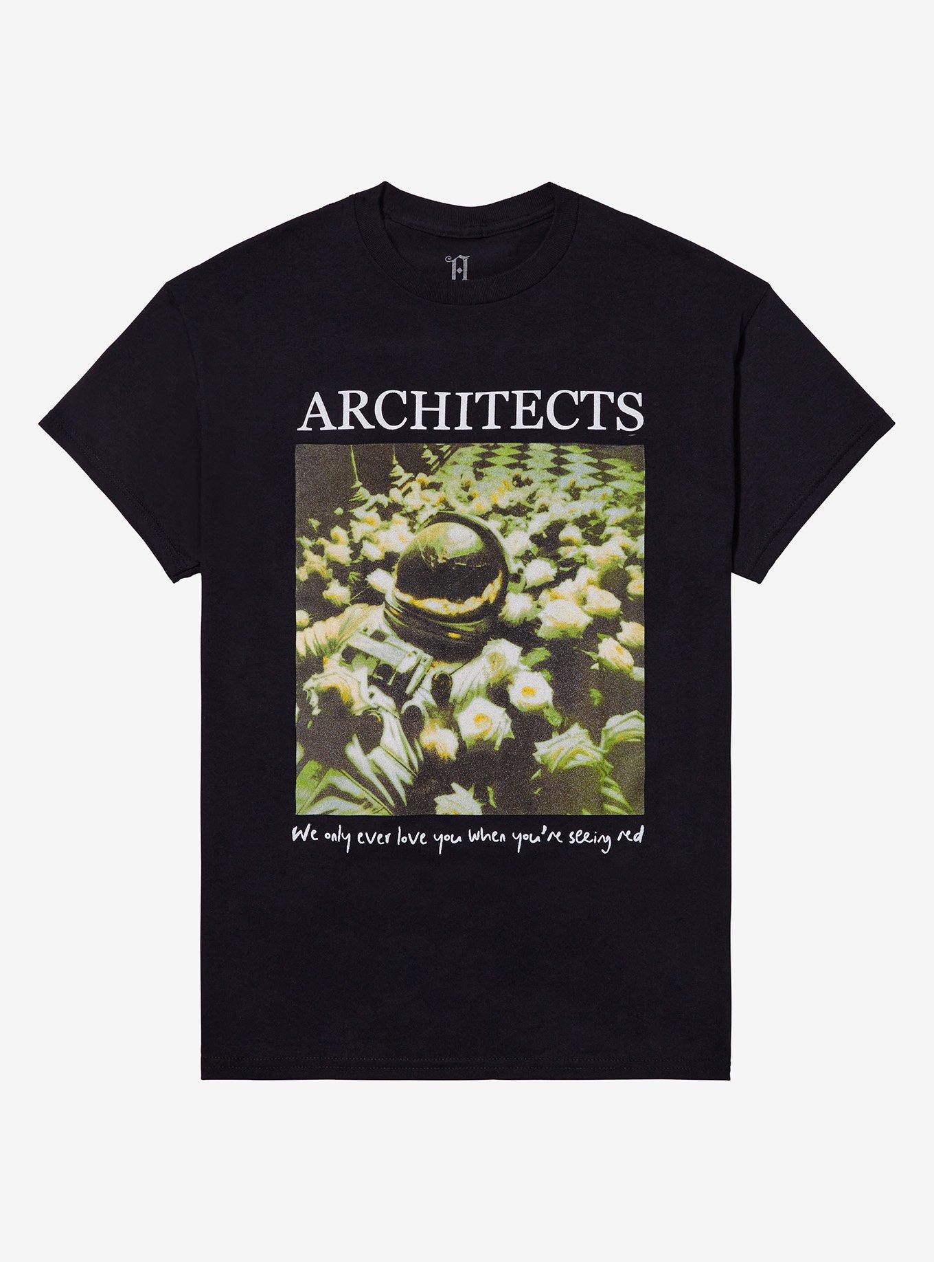 Architects Seeing Red Astronaut Flowers T-Shirt, , hi-res