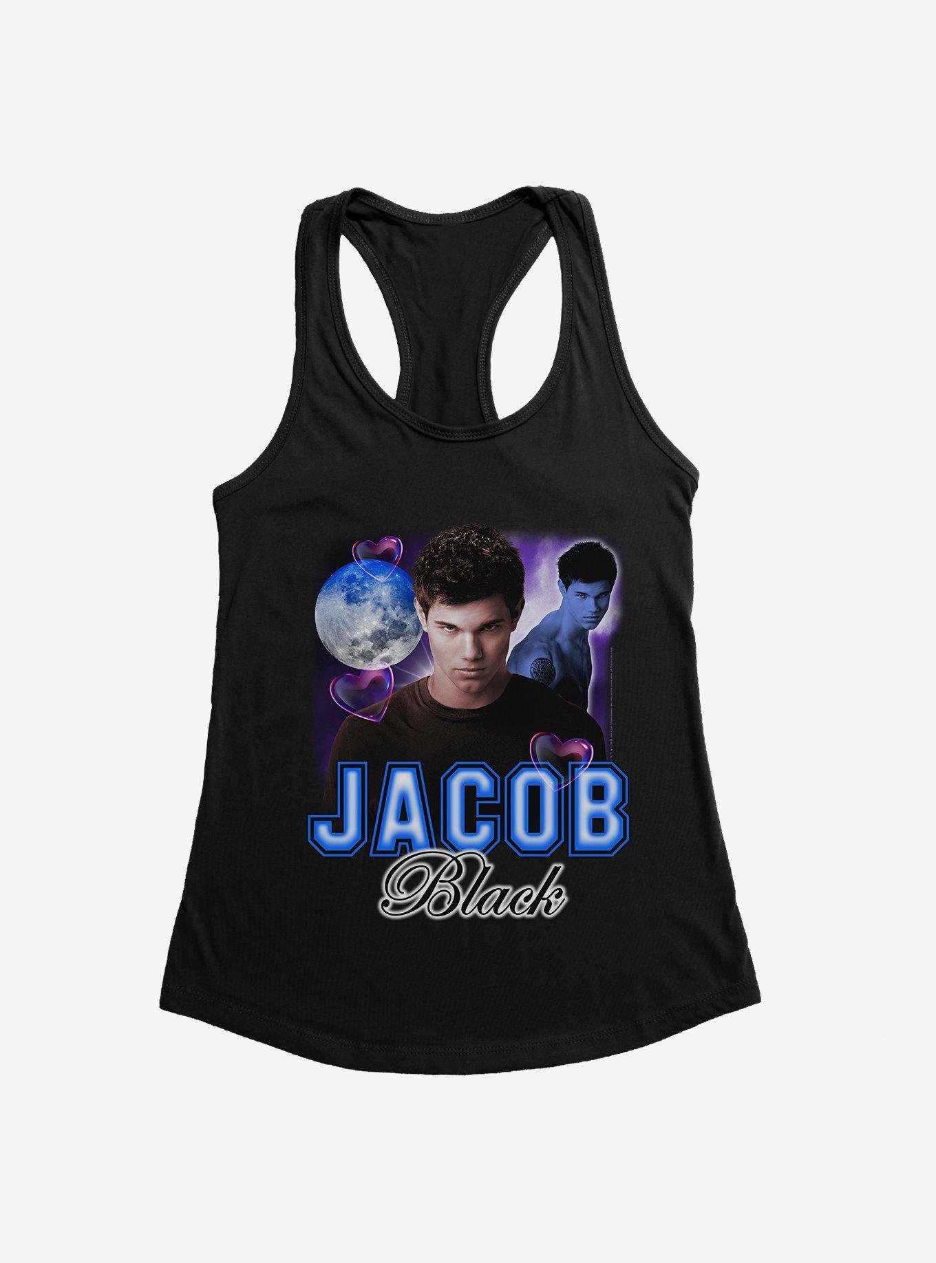 Twilight Jacob Black Retro Style Portrait Womens Tank, BLACK, hi-res