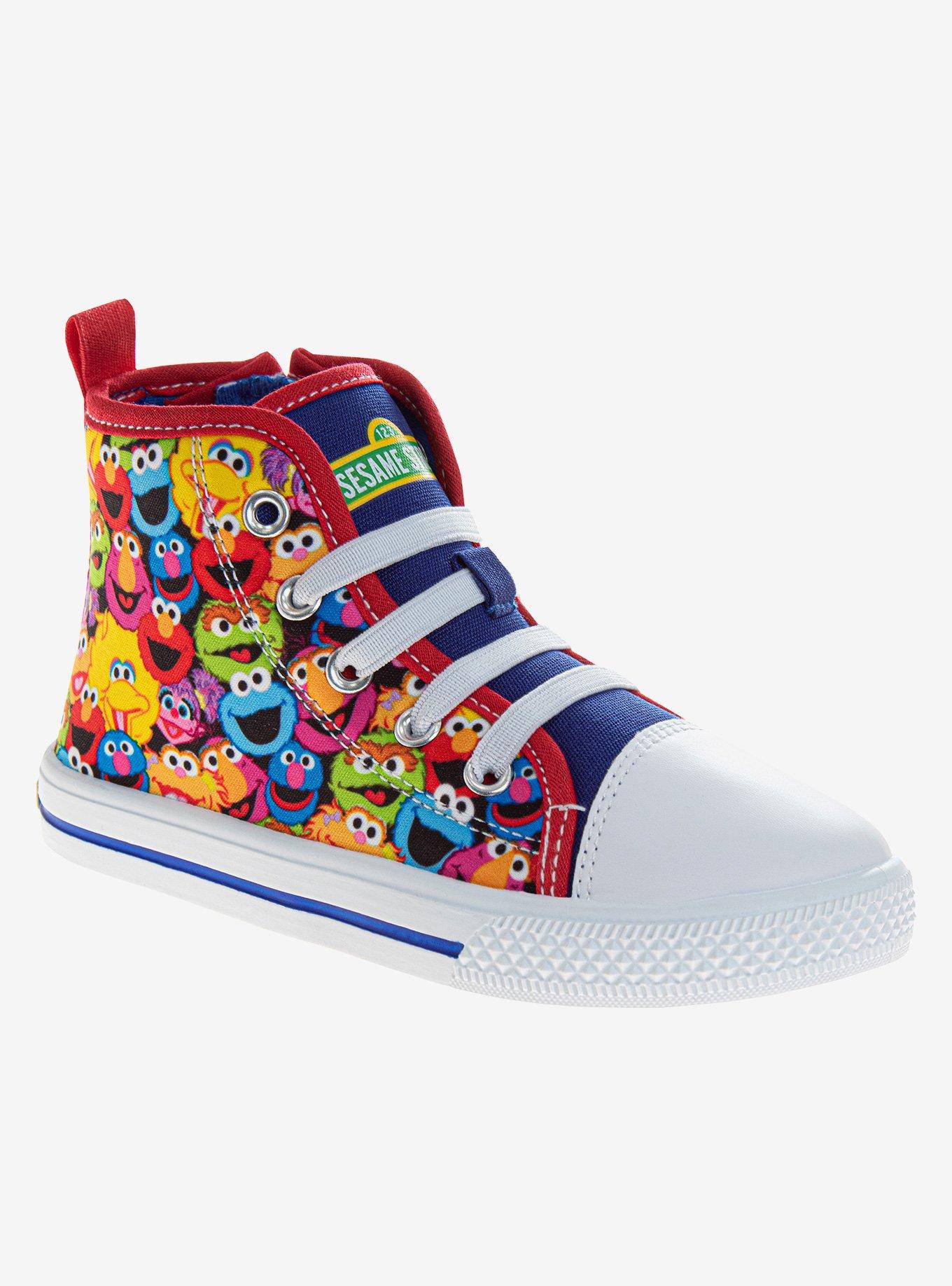 Sesame Street All Your Friends Hi-Top Youth Sneakers, , hi-res