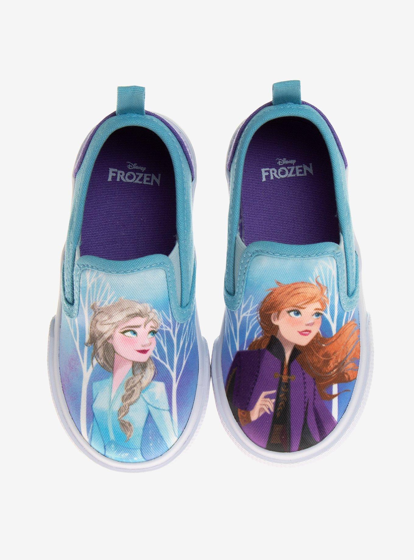 Disney Frozen Slip On Canvas Toddler Sneakers, BLUE, hi-res