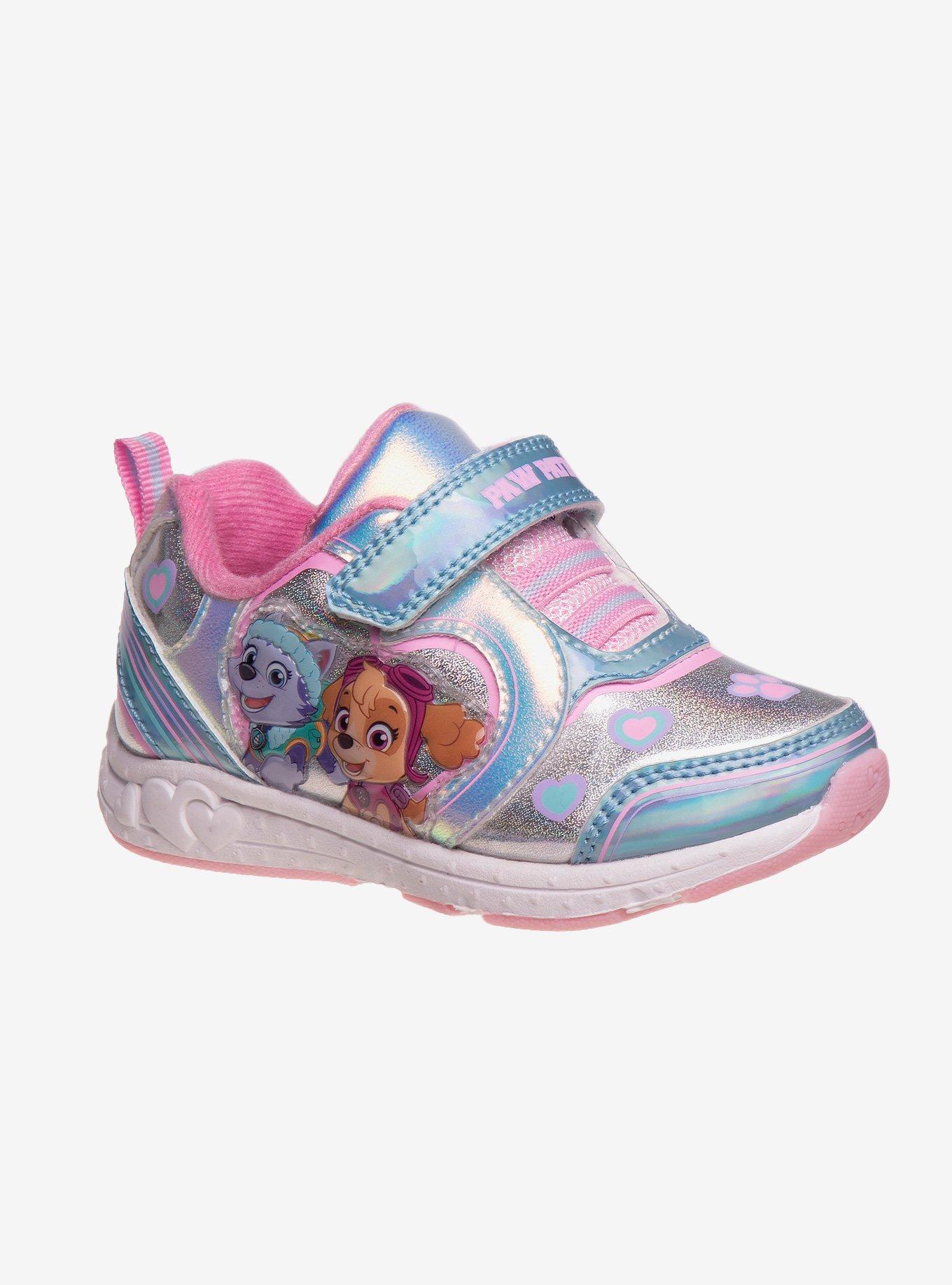 Paw Patrol Skye & Everest Light Up Youth Sneakers, SILVER, hi-res