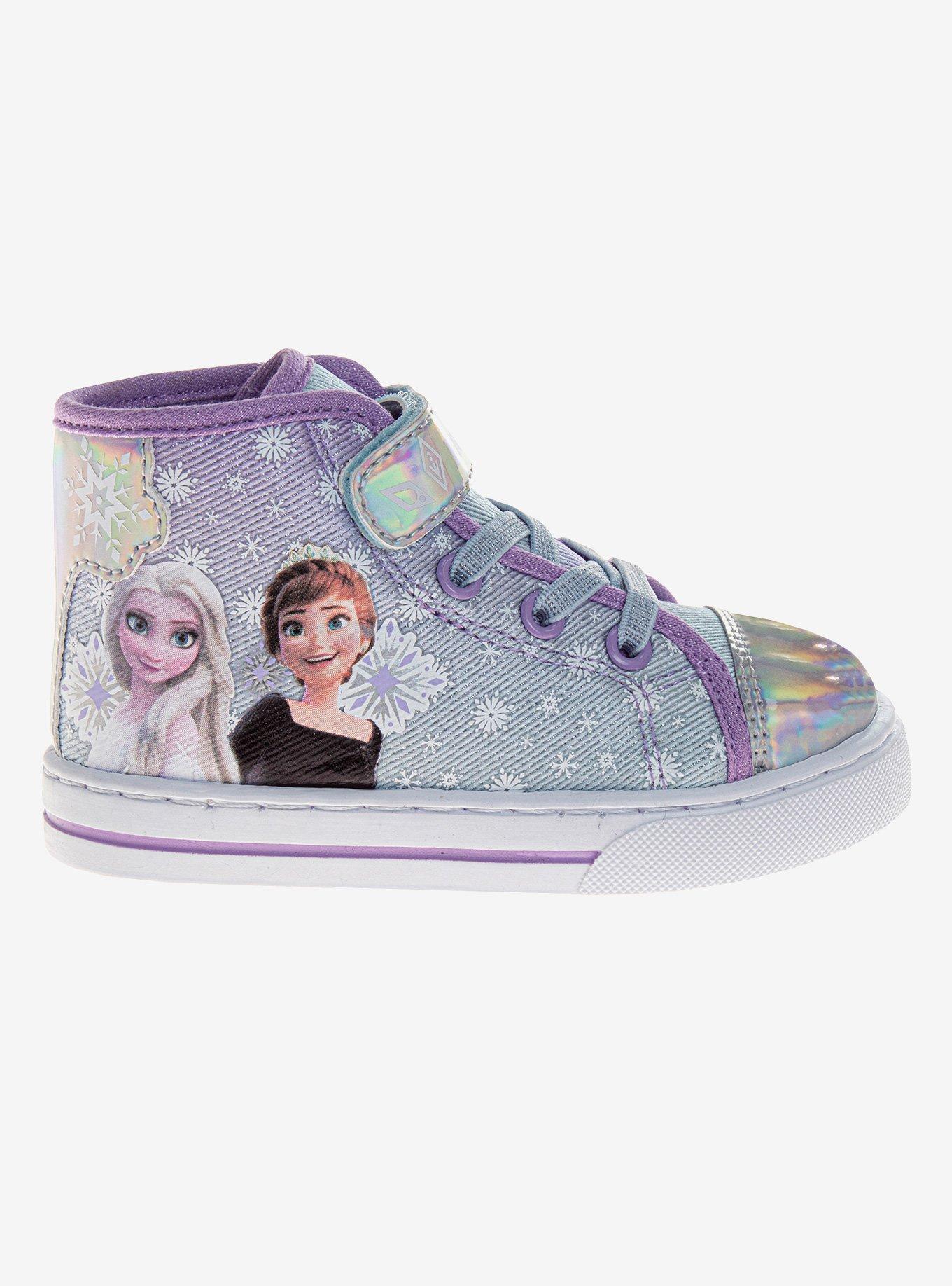 Disney Frozen Anna & Elsa High Top Toddler Sneakers, PURPLE, hi-res