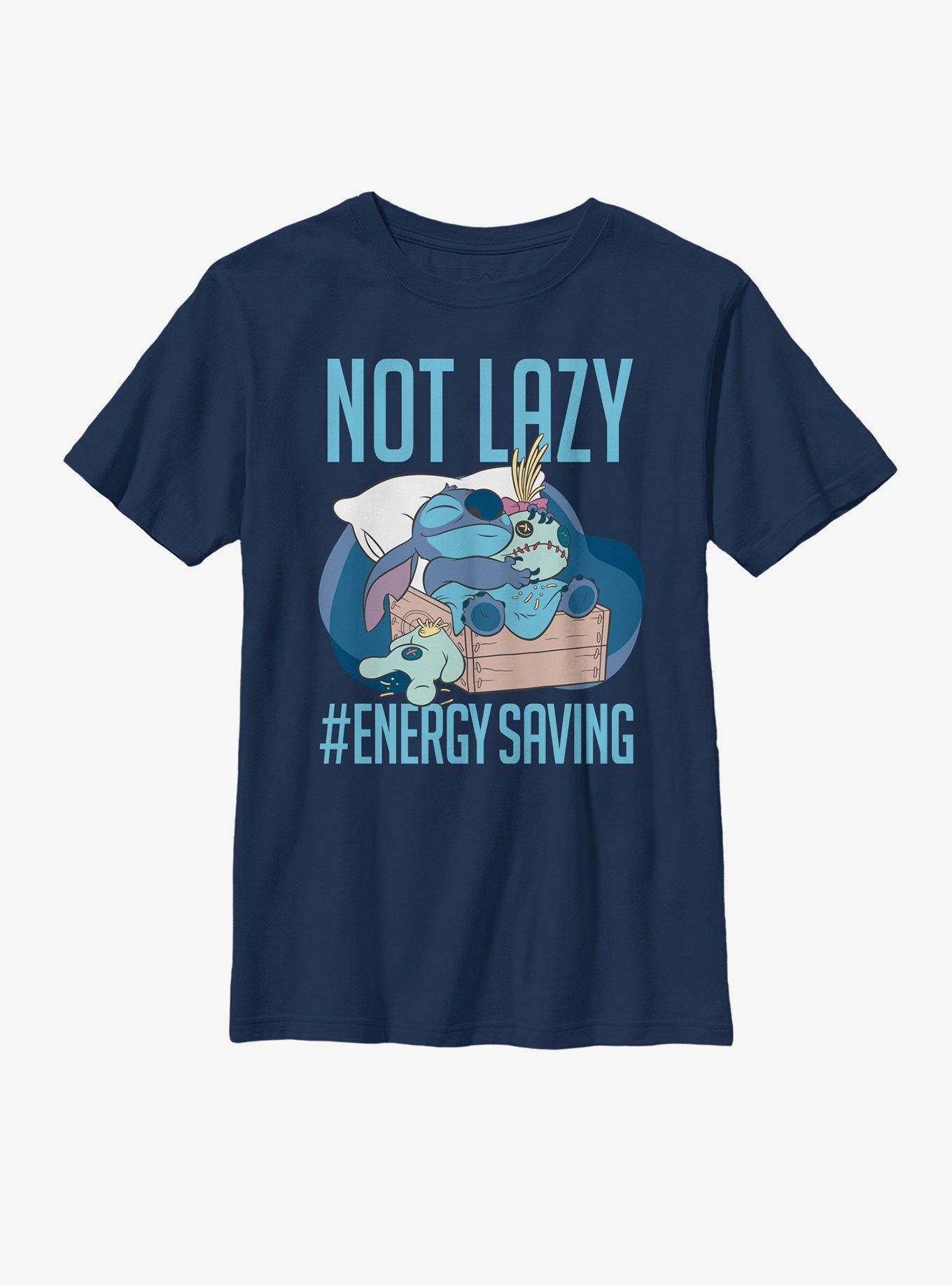 Disney Stitch Not Lazy Boyfriend Fit Girls T-Shirt, , hi-res